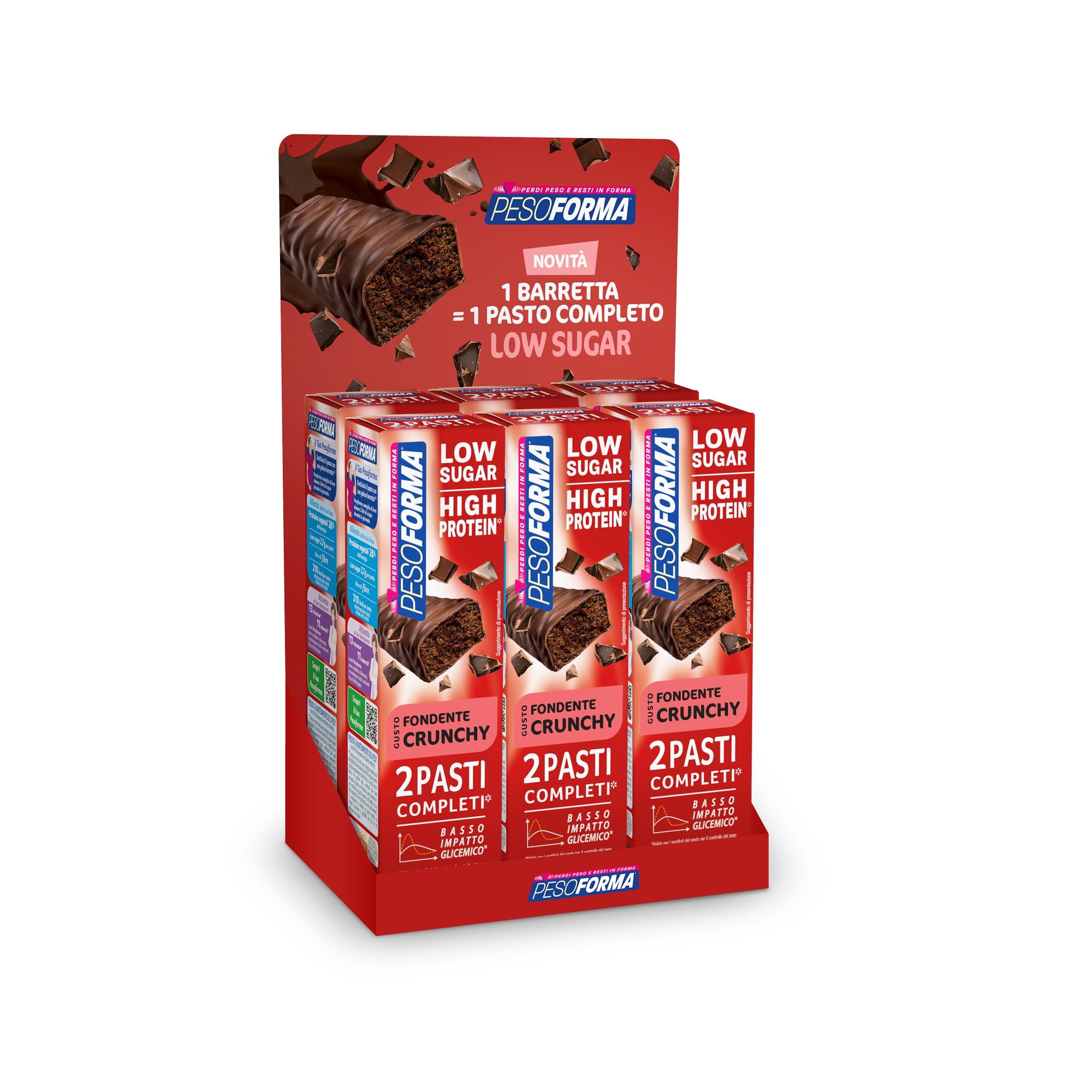Barrette 2 pasti low sugar fondente
