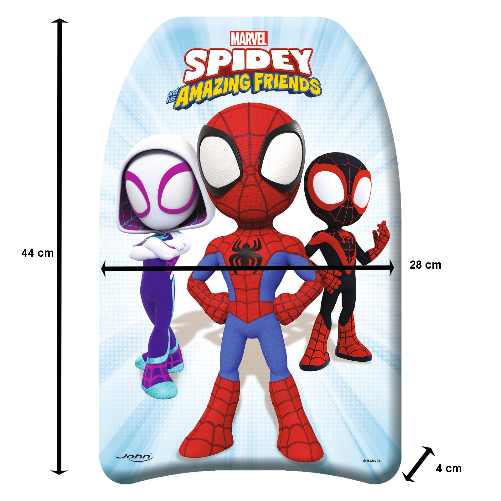 Tavola Da Nuoto Per Bambini Marvel Spiderman - Bodyboard 80x46 Cm Con Cinturino Sicurezza - Foto 5