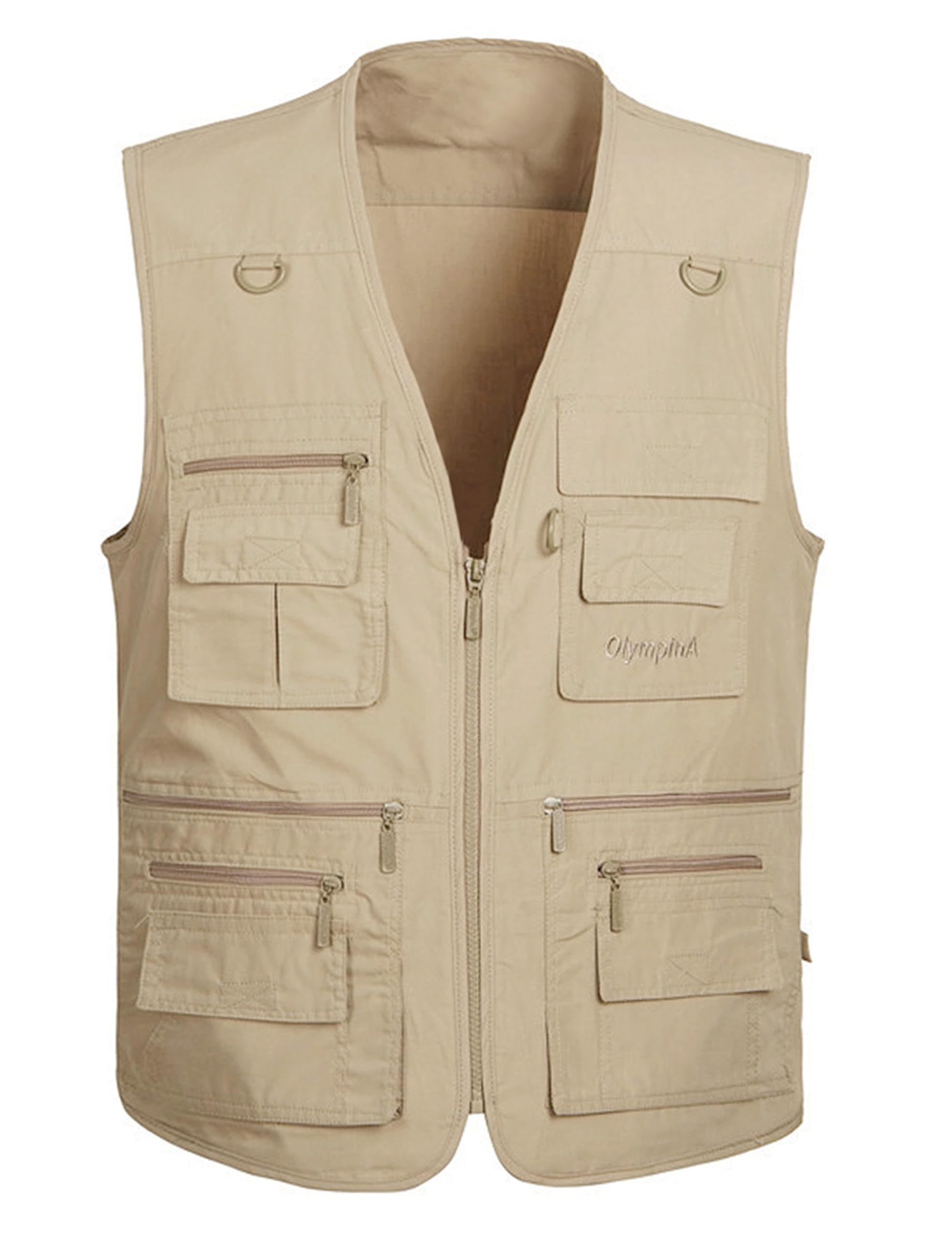 Lentta Men's Fishing Vest Summer Outdoor Lightweight Work Photo Vest 16 Pockets