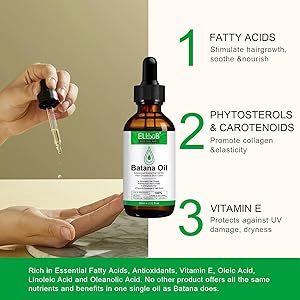 Dr. Sebi Raw Batana Oil - Hair Growth Oil for Men & Women, Sourced from Honduras, Pure & Unrefined, Nourishing Scalp & Hair, Promotes Hair Thickness, Prevents Hair Loss