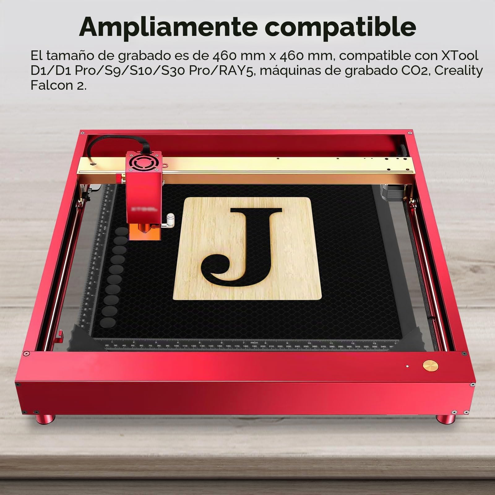 UniTak3D Nido de Abeja Láser Cama 500x500mm Compatible with XTool D1/D1 Pro/S9/S10/S30 Pro/RAY5 Engraver Honeycomb Láser o Máquina de Grabado Láser Placa de Aluminio Working Area 460x460mm