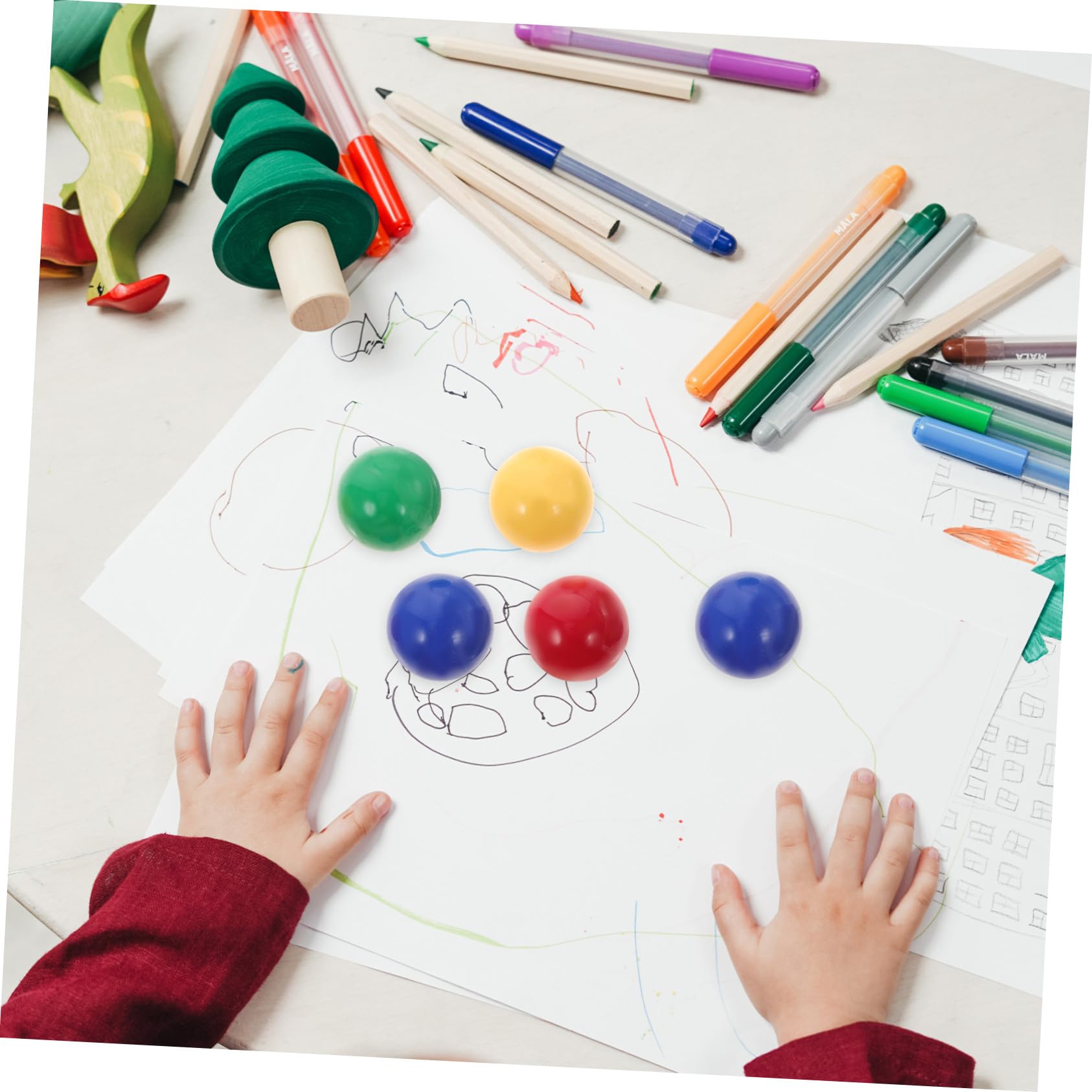 48 Piezas de Bolas de Canicas de Plástico Sólido para Niños, Juguetes Educativos 25mm de Diámetro Ideales para Premios de Carnaval y Juegos Infantiles