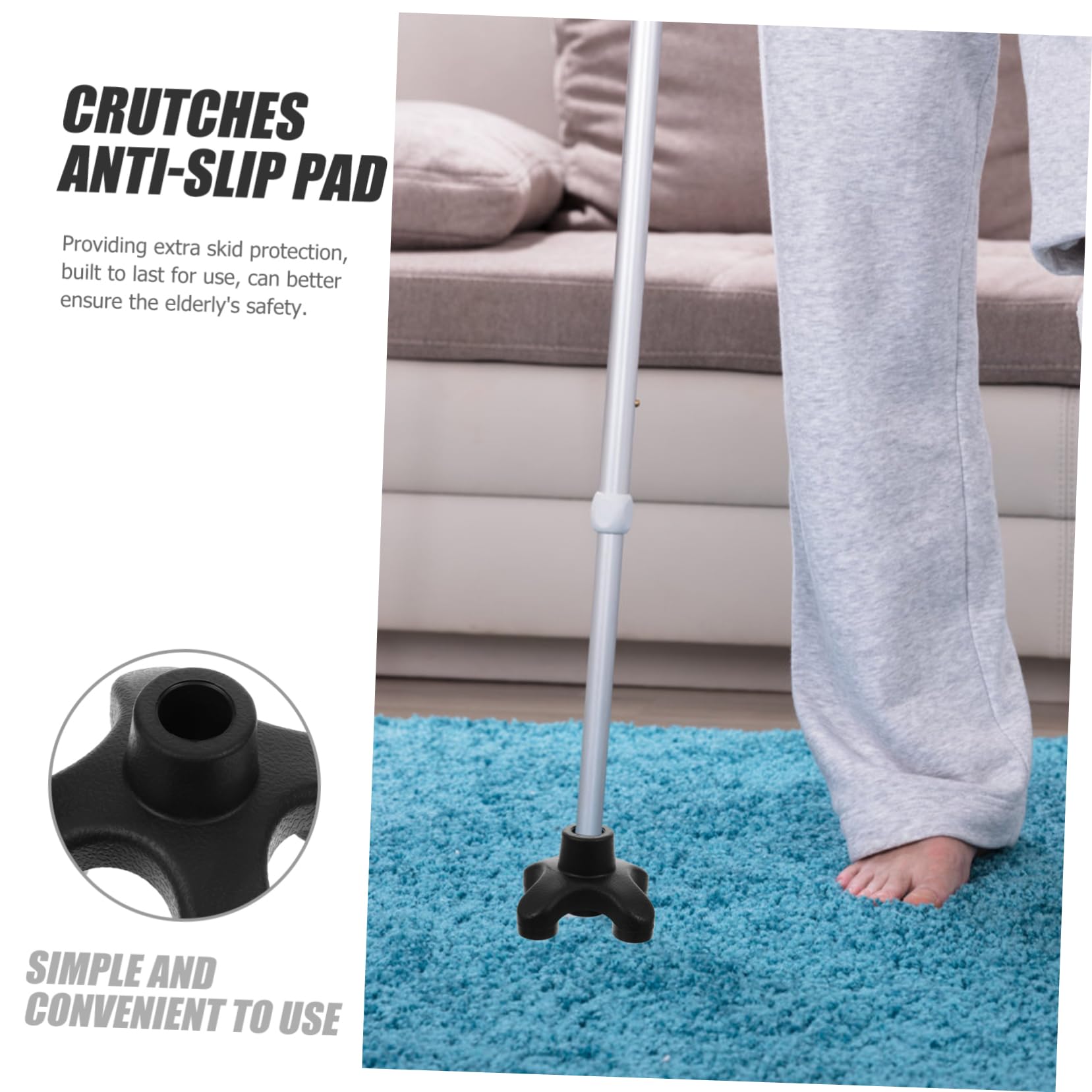 FRCOLOR Lot De 5 Pieds De Rechange Pour Bâtons De Marche Et De Randonnée Embouts Antidérapants En Caoutchouc