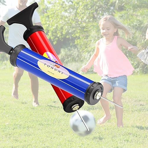 Miniatura 6 de Bomba de aire portátil, kit de inflador de bomba de bola con aguja, boquilla, manguera de extensión para fútbol, baloncesto, fútbol, voleibol,