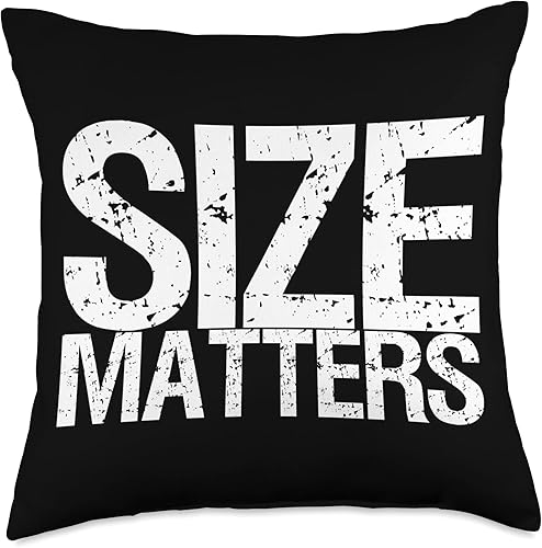 Miniatura 1 de Size Matters Throw Pillow 18x18 Multicolor