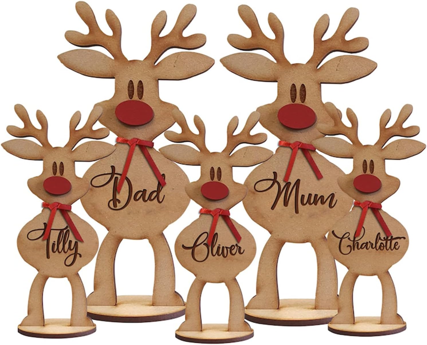 Personalised Freestanding Reindeer Christmas Decoration