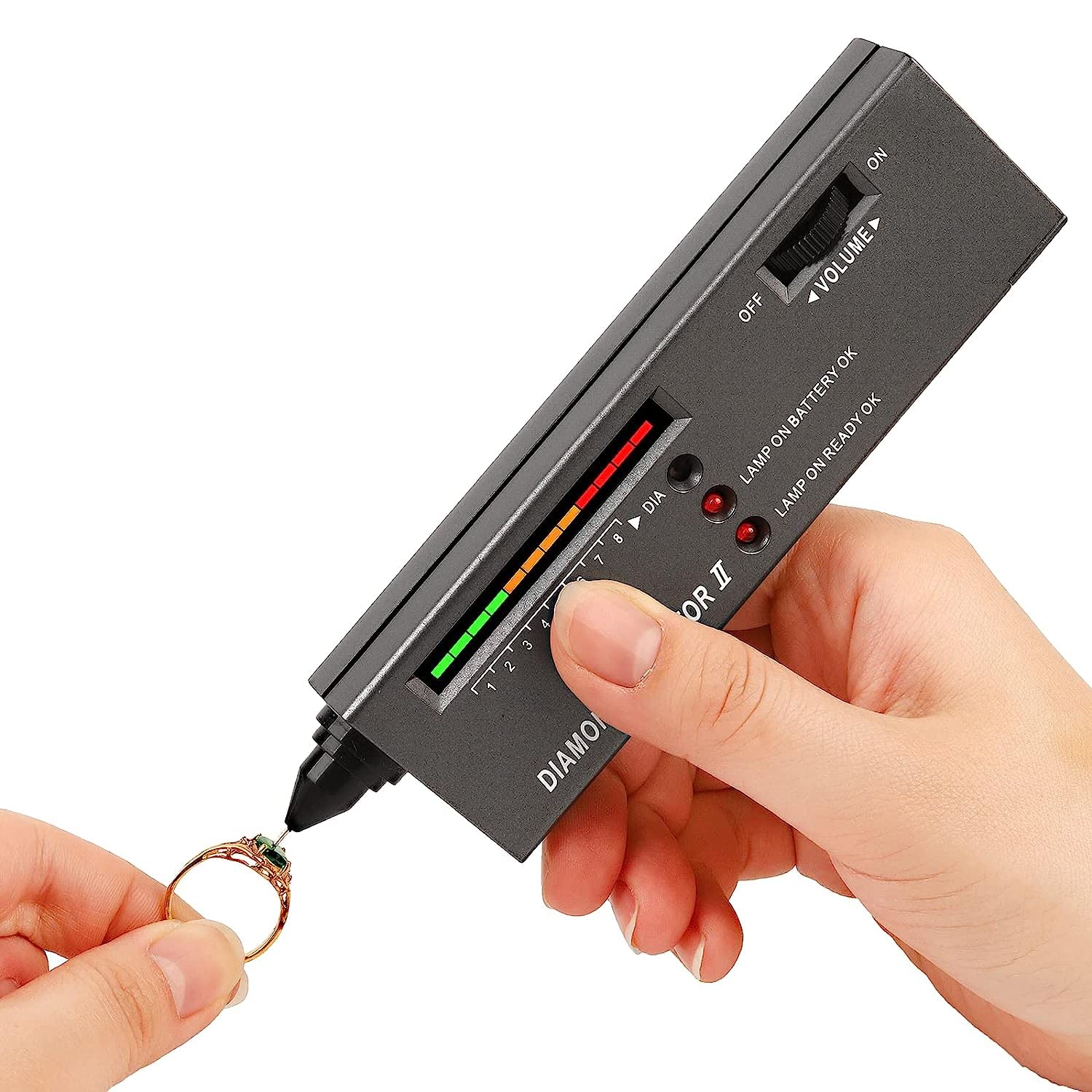 Diamond Tester Machine - Portable Gem or Stone Selector Tool With 9V (Black)