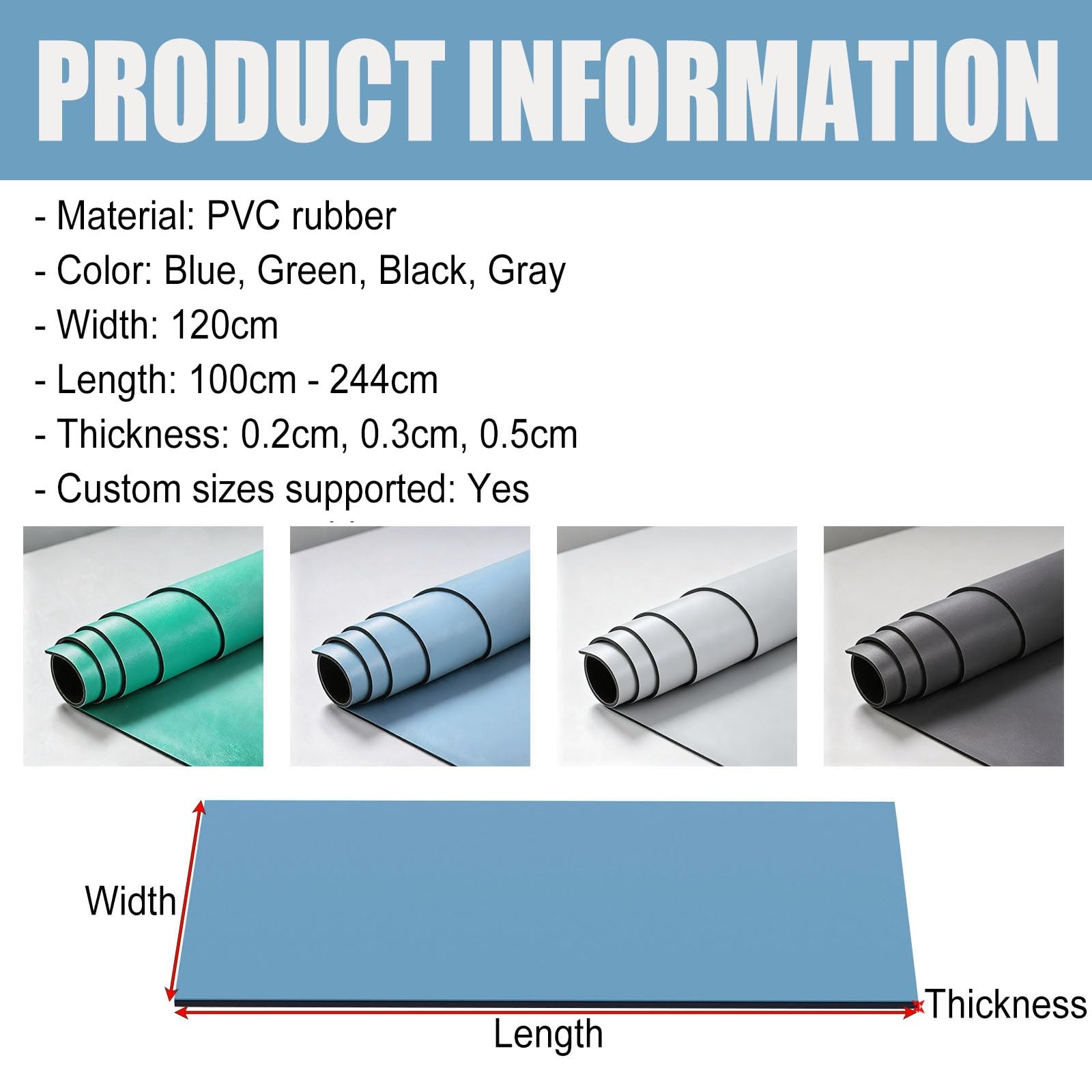 alfombrilla soldadura Alfombrilla Antiestática De PVC Para Superficie, 120 Cm De Ancho, Almohadilla Antideslizante Para Banco De Trabajo ESD De Escritorio(Green,L 100 CM T 0.5 CM)