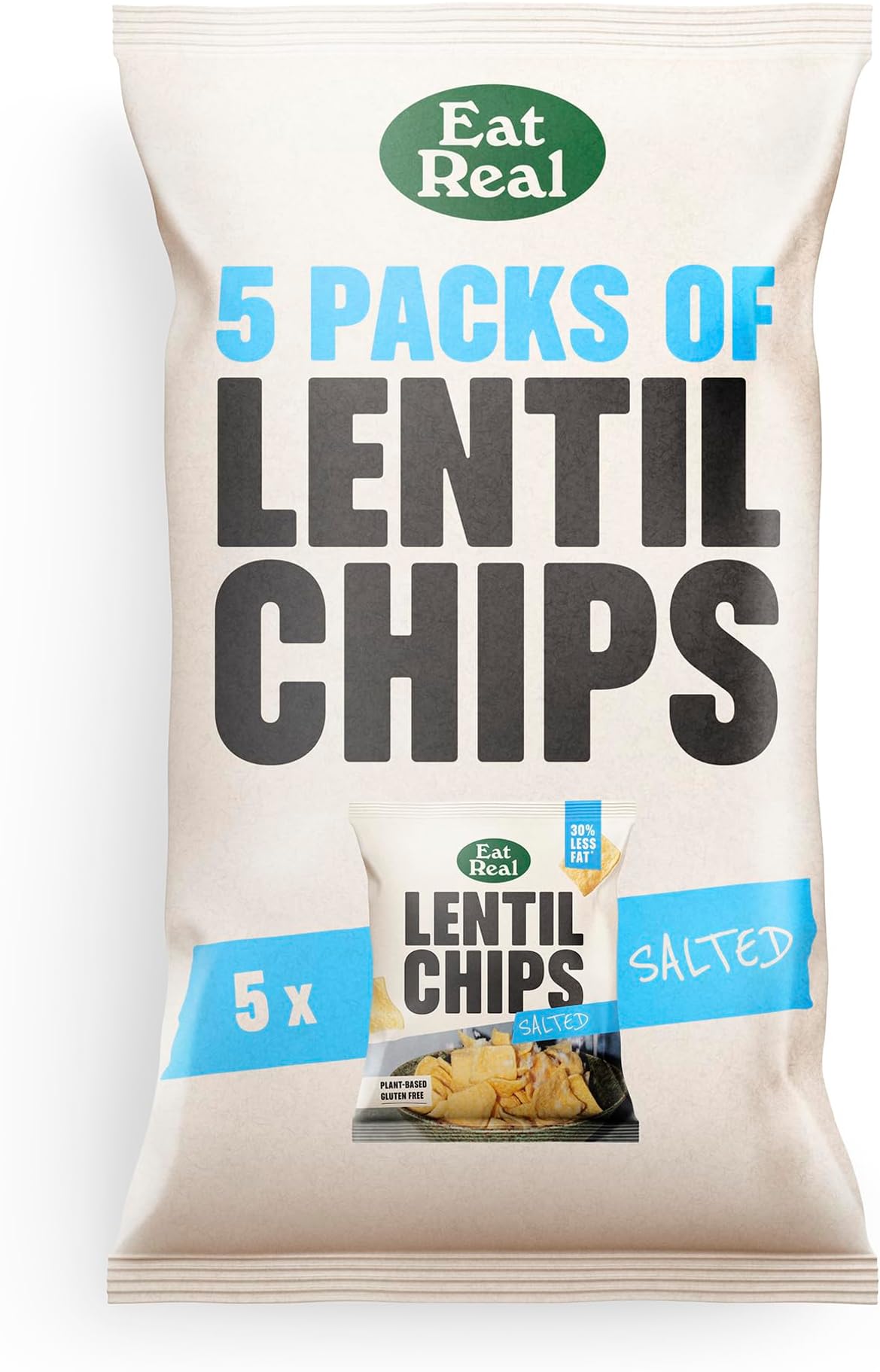 Eat Real Multipack - 5 x 18g Salted Lentil Chips