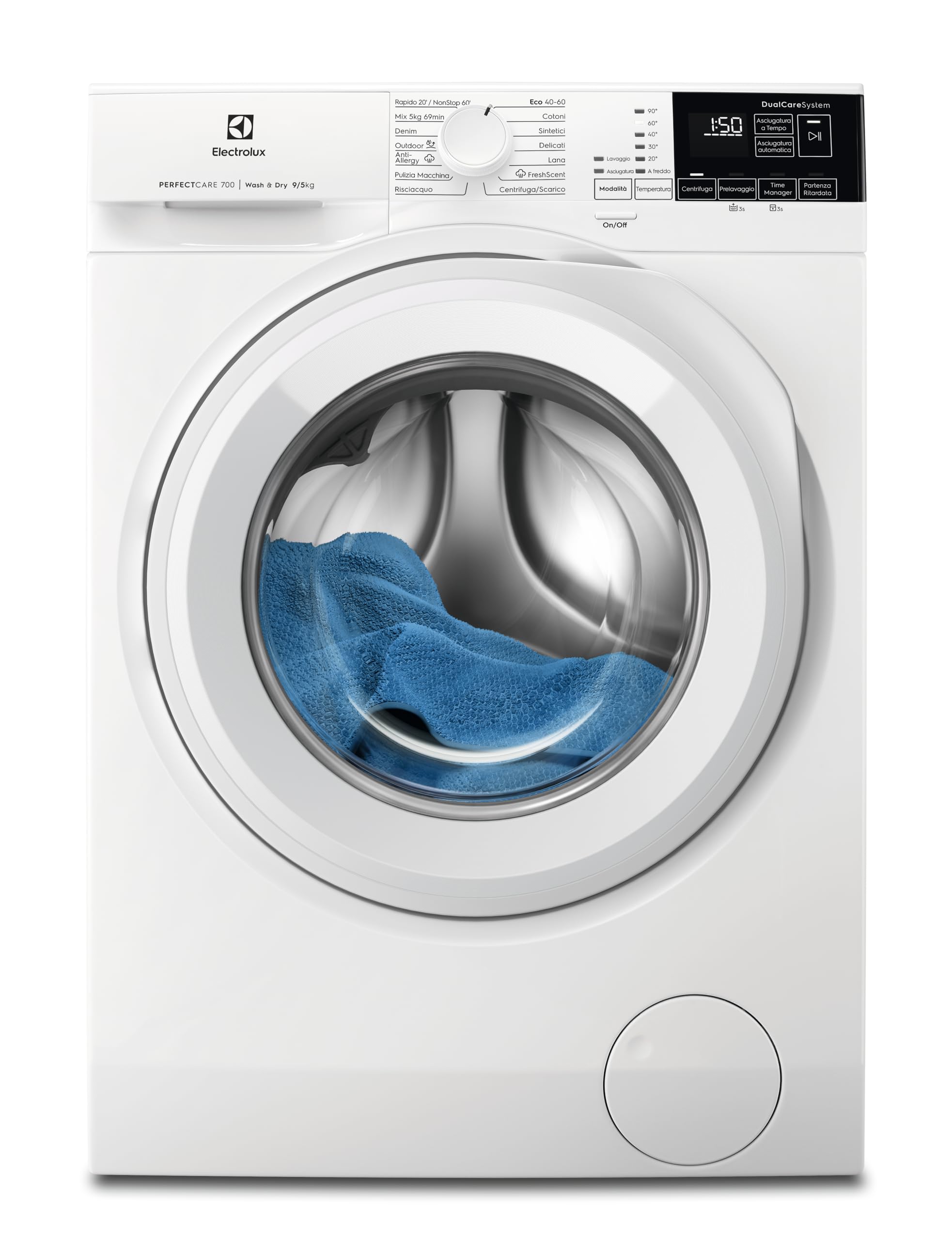 Electrolux EW7W295W PerfectCare 700 pralko-suszarka Od przodu 9.0 kg 1351 rpm D