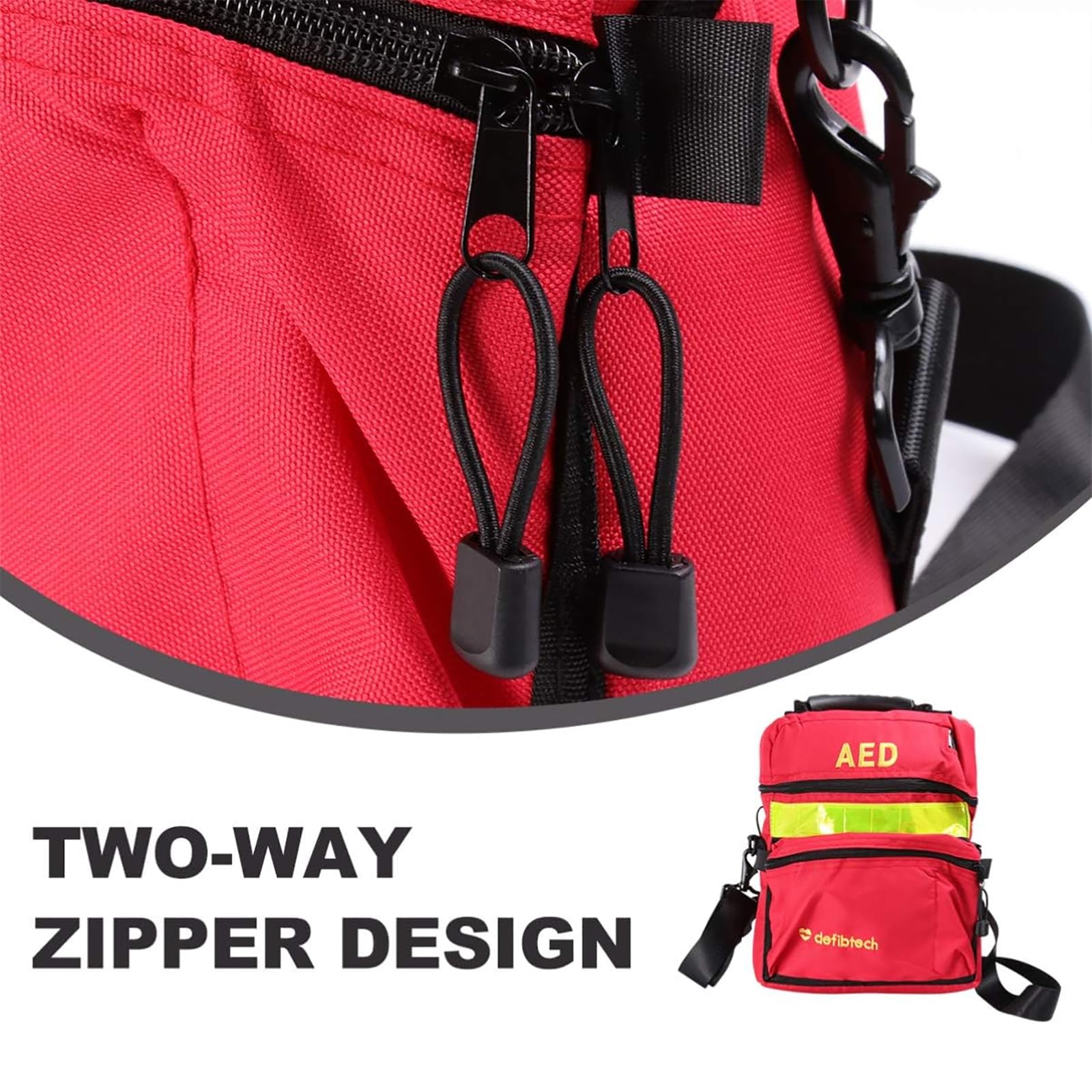 Bolsa Roja De Primeros Auxilios, Bolsa Vacía Para Desfibrilador De Rescate De Viaje, Mochila De Emergencia Para Traumatismos De Supervivencia, Para Protección De Atención Médica Crítica De Emergencia
