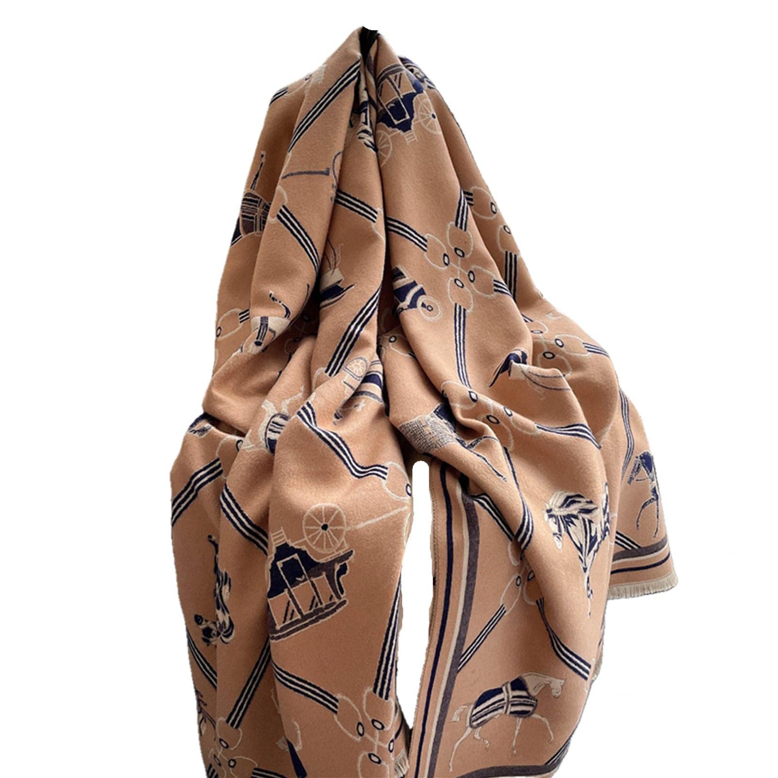 UKKO Sciarpa Sciarpa Invernale Donna Cashmere Caldo Pashmina Foulard Spessa Morbida