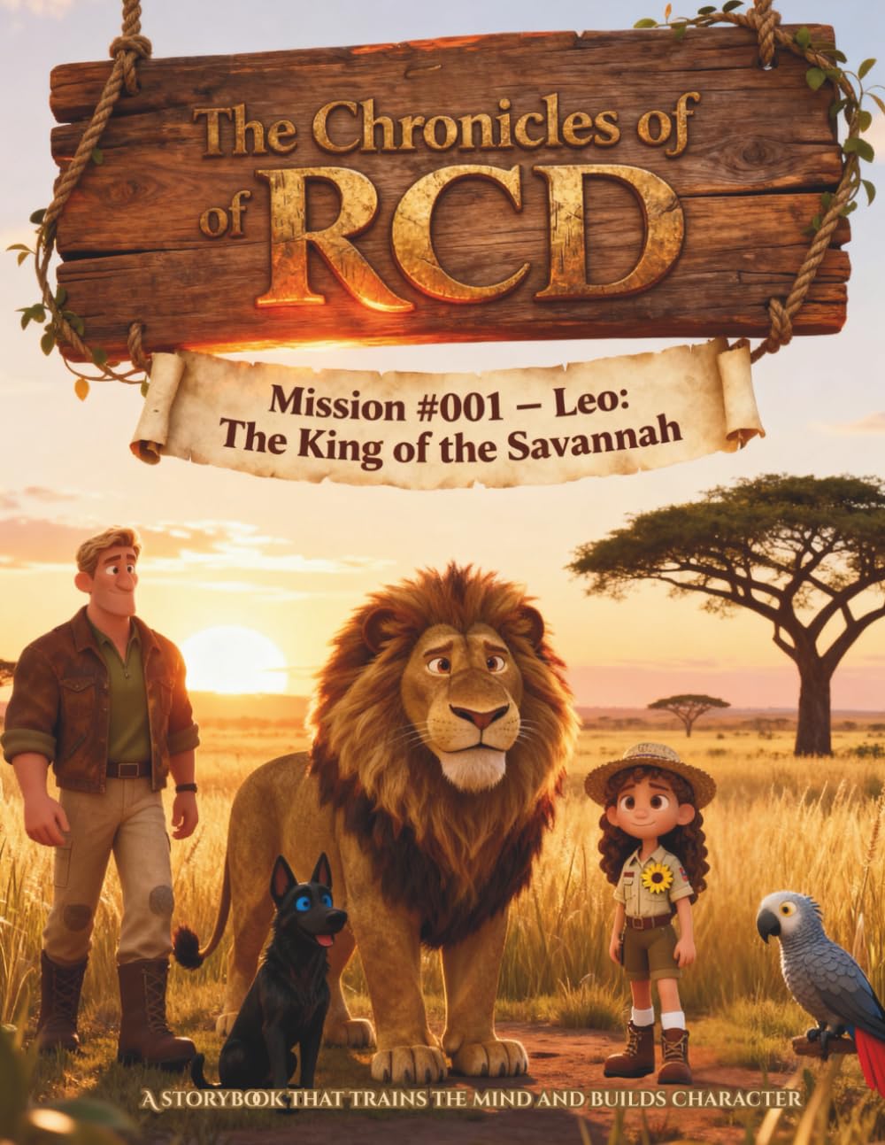 The Chronicles of RCD – Mission #001- Leo: The King of the Savannah: An Adventure Story with Math Challenges and Character-Building Lessons for Kids