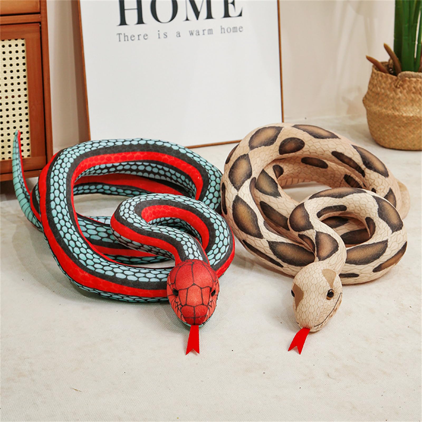 Peluche, Peluche serpente realistico, peluche gigante da 300 cm(Brown Spotted,160 cm)