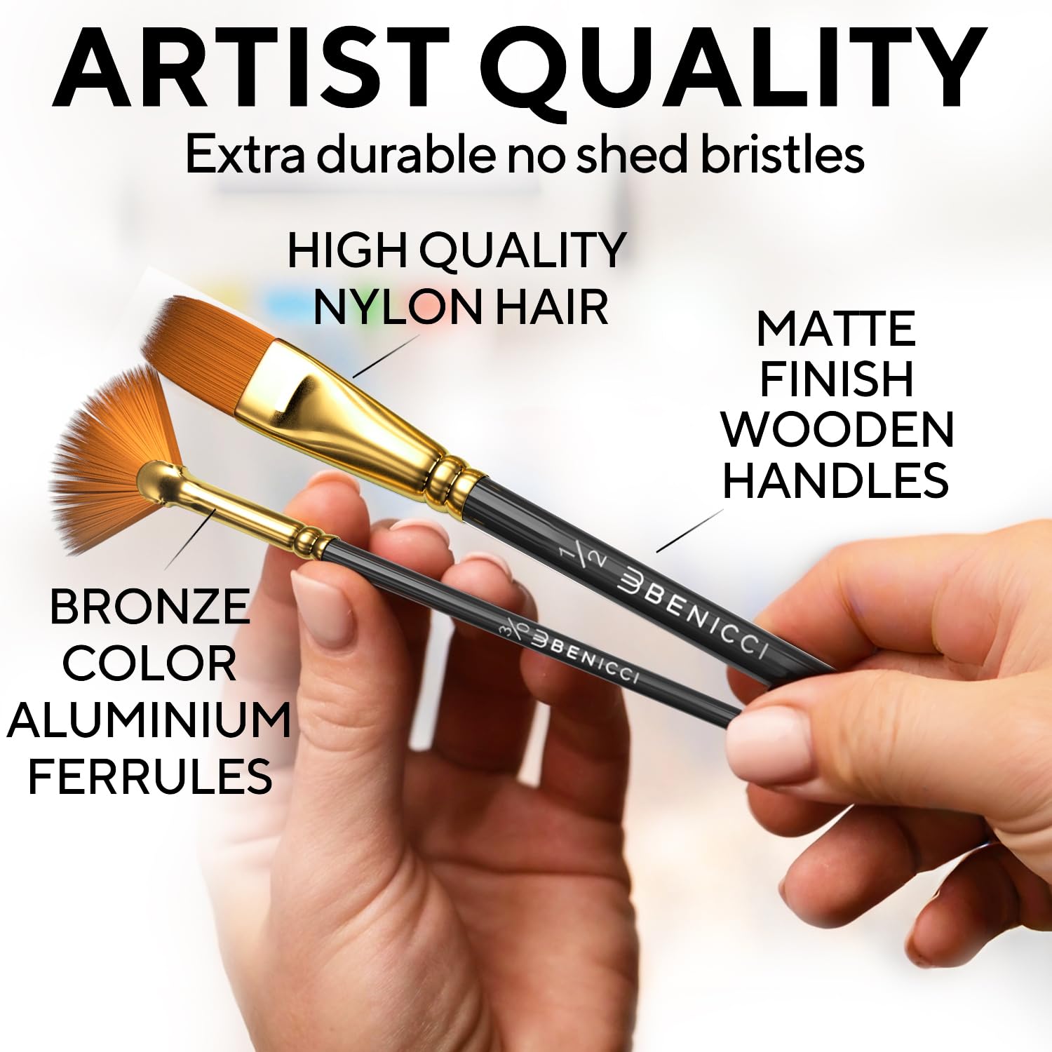 Professional Paint Brush Set - 12 Brushes -3 Professional Paint Brush Set - 12 Brushes -3