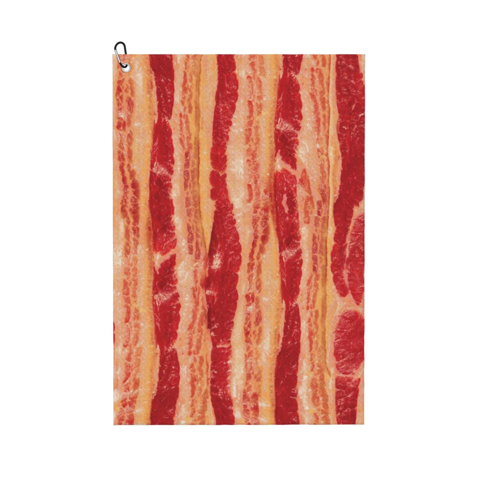 Hnnkloy Bacon Slabs, 16x24 in Portable Waffle Golf Towels with Carabiner Clip for Golf Bag