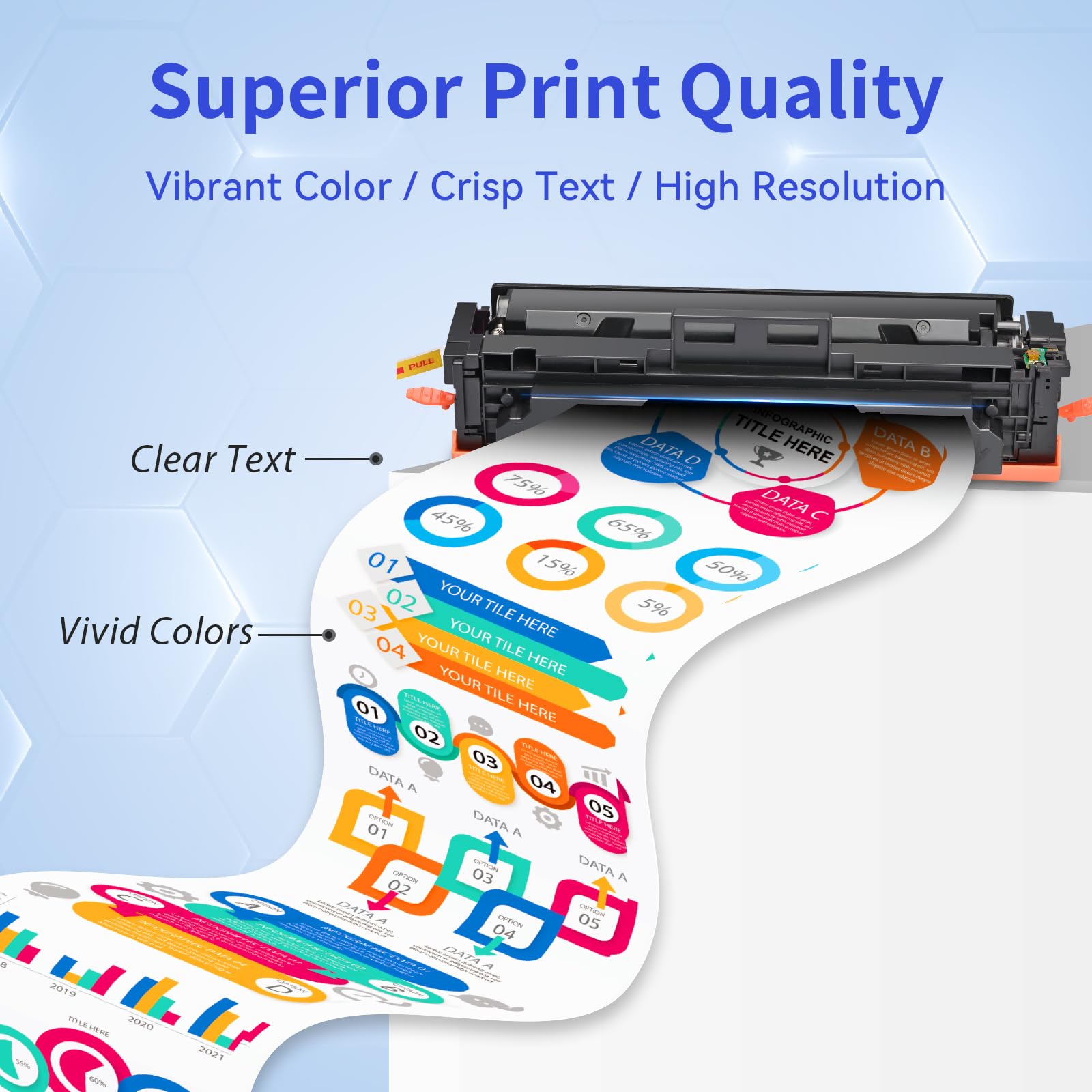 MYCARTRIDGE 207A kompatybilny dla 207A 207X color laserjet pro mfp m283fdw m255dw m282nw W2210A W2212A W2213A W2213A Czarny Cyan Yellow Magenta 4-Pack