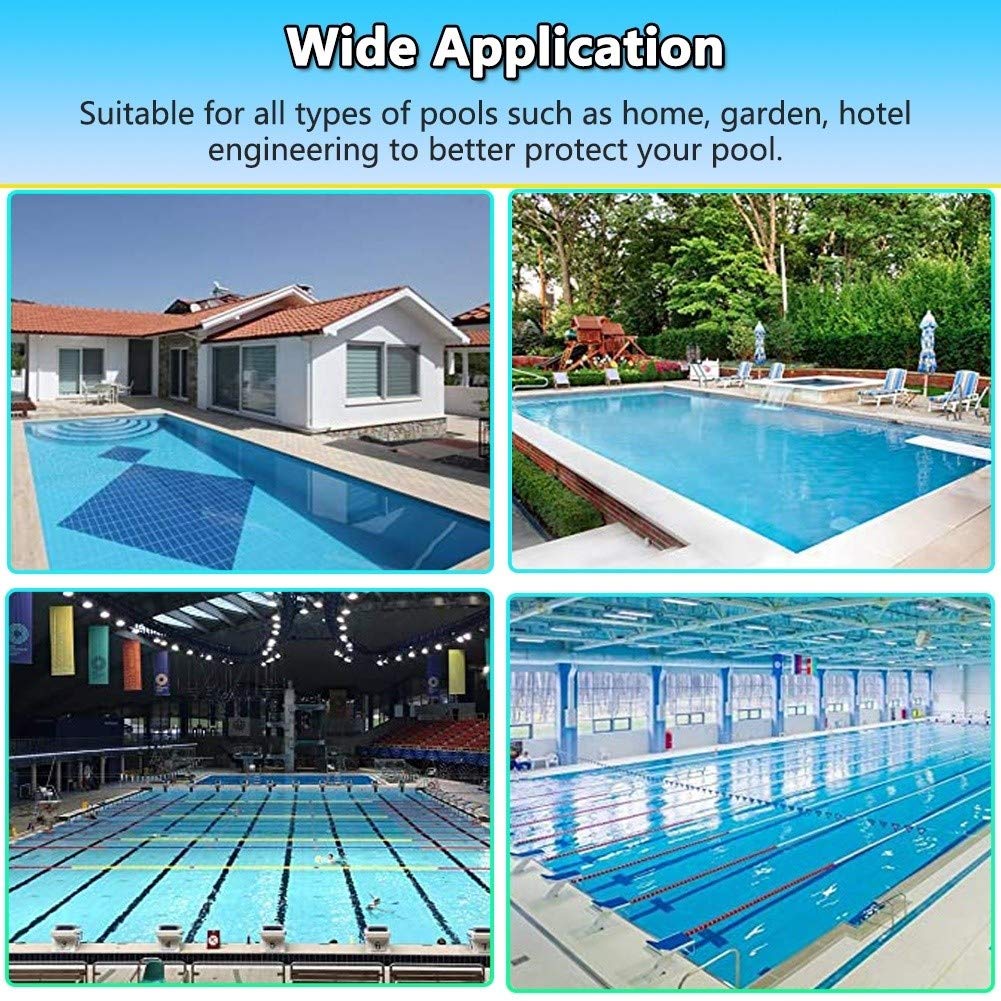 Cobertor Solar para Piscinas Cubiertas grandes para piscinas en el suelo, cubierta segura para piscinas con diseño de prevención de nieve en invierno, fácil instalación (incluye todo el hardware nece
