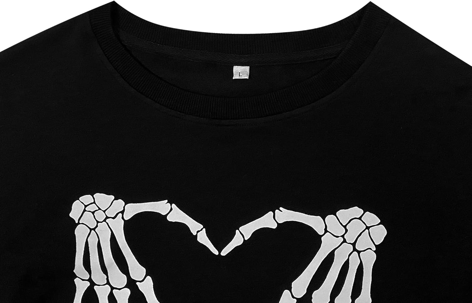 Halloween Sweatshirts for Women:Skull Graphic Crewneck Long Sleeve Tops Lightweight Pullover Sweatshirts - Image 5