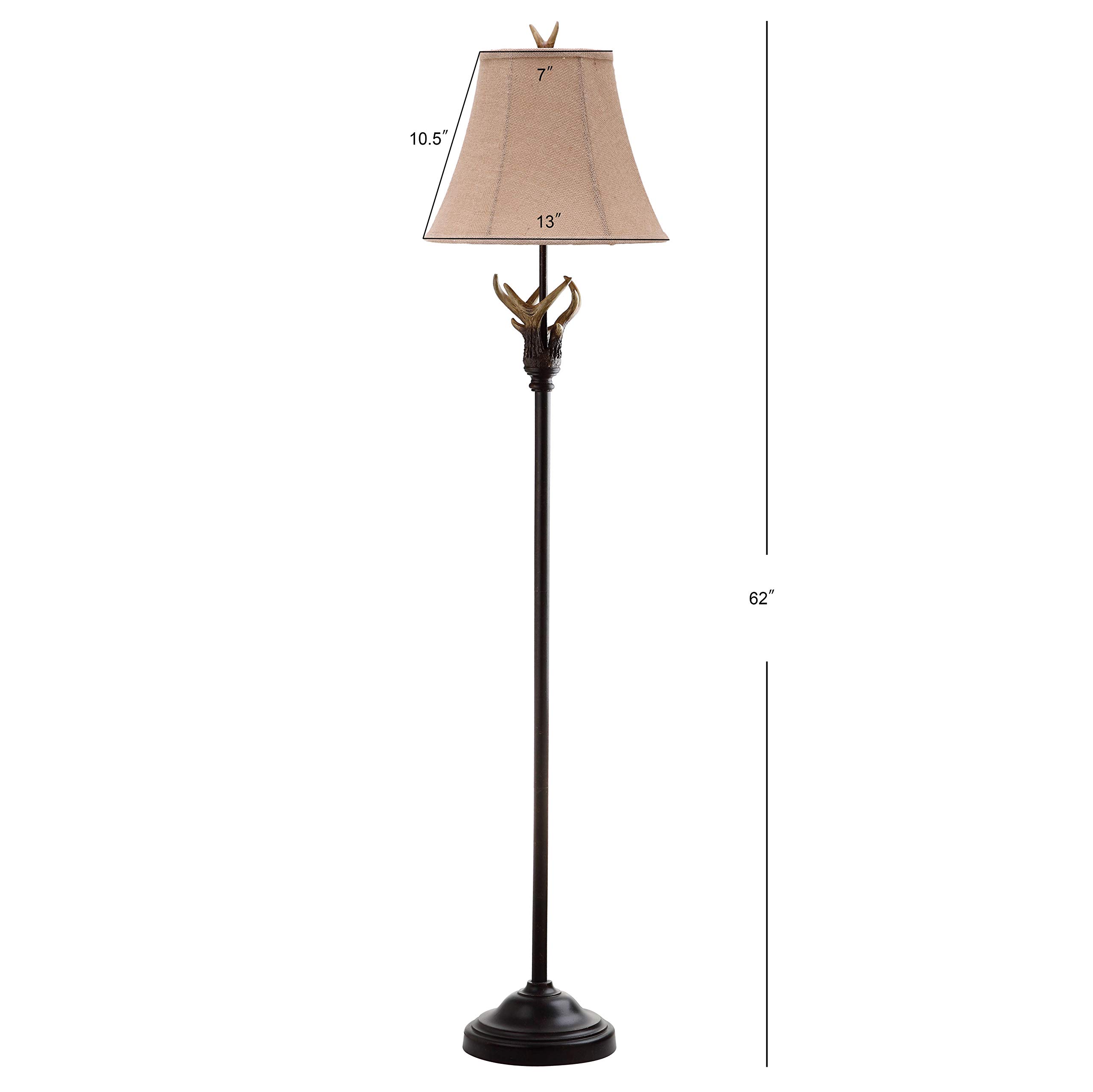 Lighting Collection Sundance - Lámpara de pie rústica de granja, color marrón, 62 pulgadas, para sala de estar, dormitorio, oficina en casa (bombilla LED incluida) 3