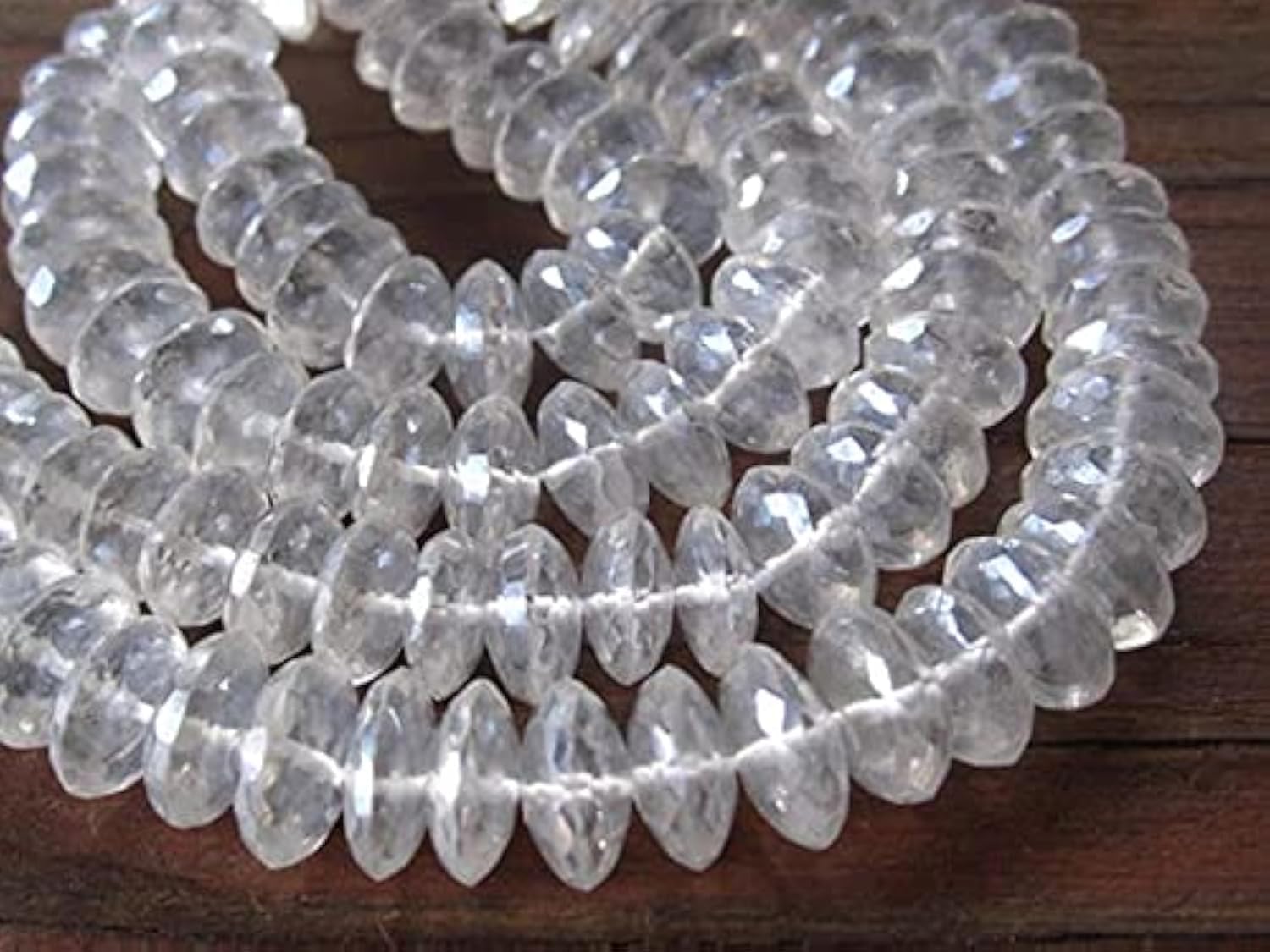 Quartz roche perles soucoupes pour créer des bracelets d'été lumineux