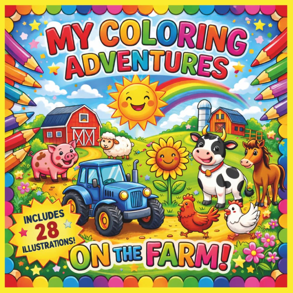 My Coloring Adventures: On the Farm! Pigs, ponies and colors: A fun trip to life on the farm. (My Coloring Adventures – Coloring Book Series for Kids)