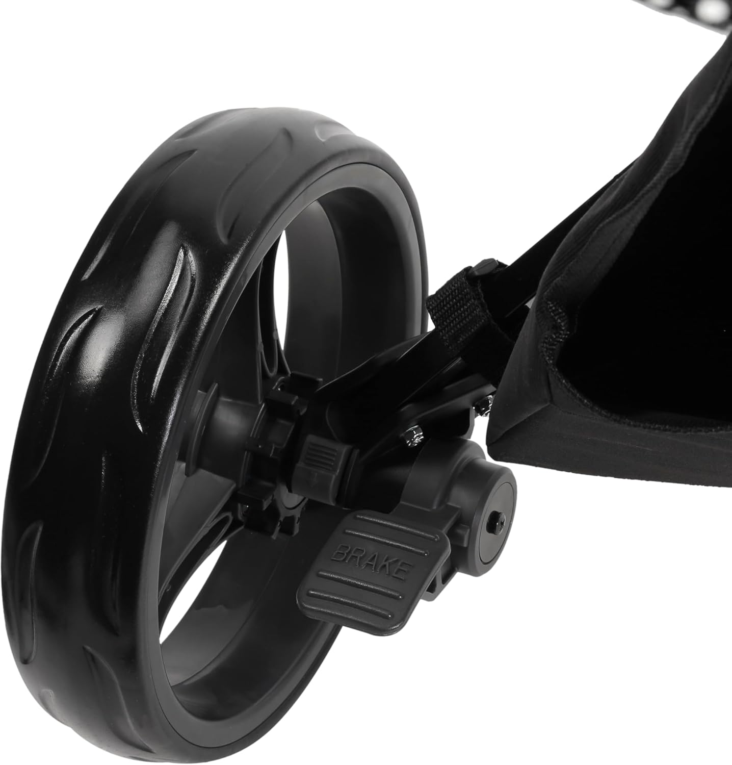 PRECISE Cruiser 3-Wheel Golf Push Cart with Stabilizer Rods & Foot Brake – Lightweight Folding Golf Trolley with Ergonomic Handle, Detachable Storage Bag & Scorecard Holder - Image 6