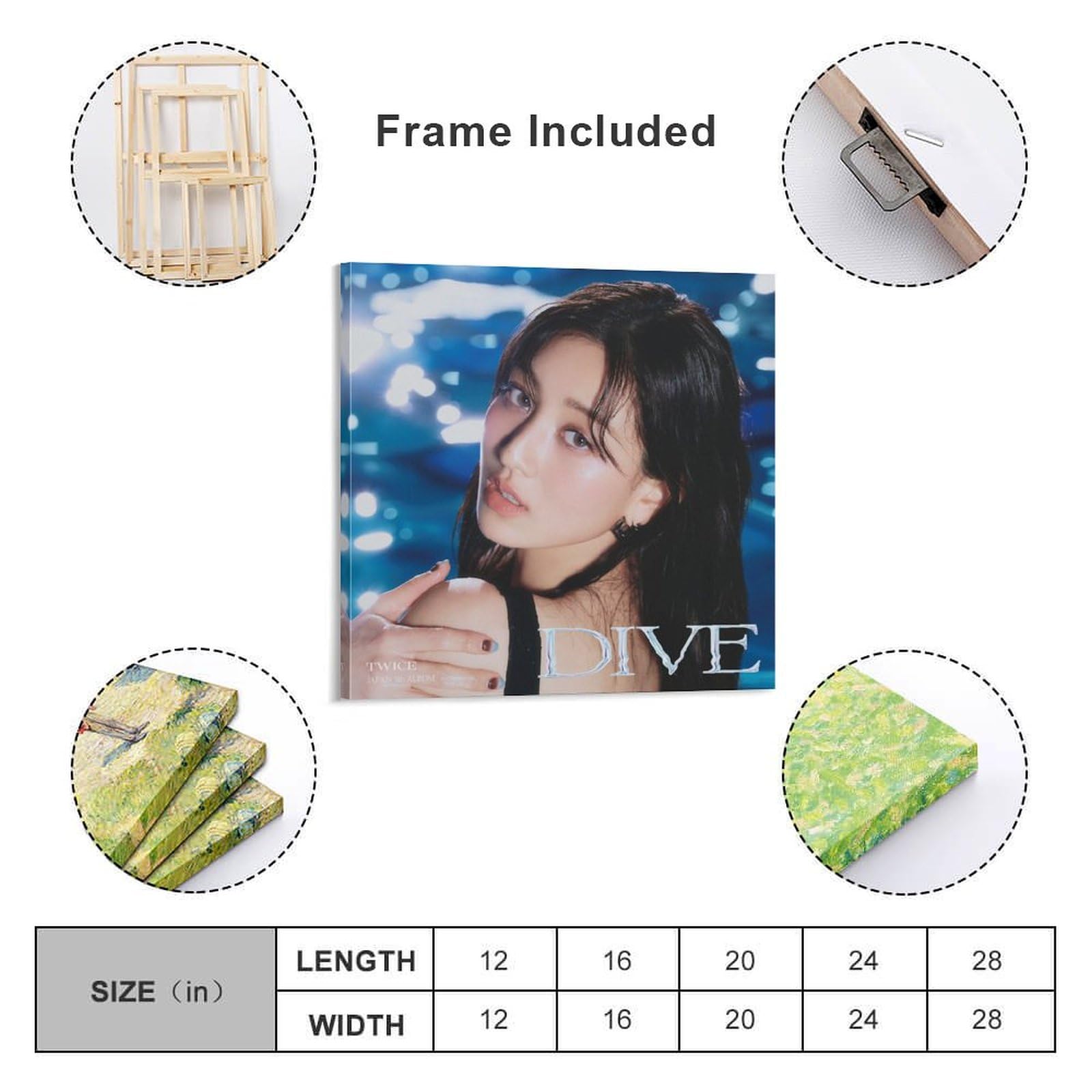 Amazon.co.jp: JIHYO ジヒョ TWICE トゥワイス DIVE 歌手キャンバス