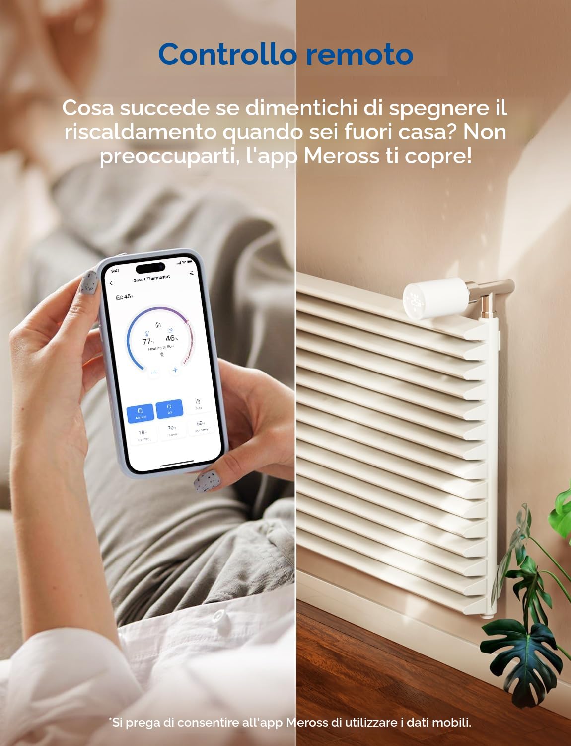 meross Valvola Termostatica Intelligente Wifi - Smart Termostato per Termosifone, Compatibile con HomeKit, Siri, Alexa e Google Assistant, Telecomando, 6 Adattatori, 1pz (Hub non incluso)