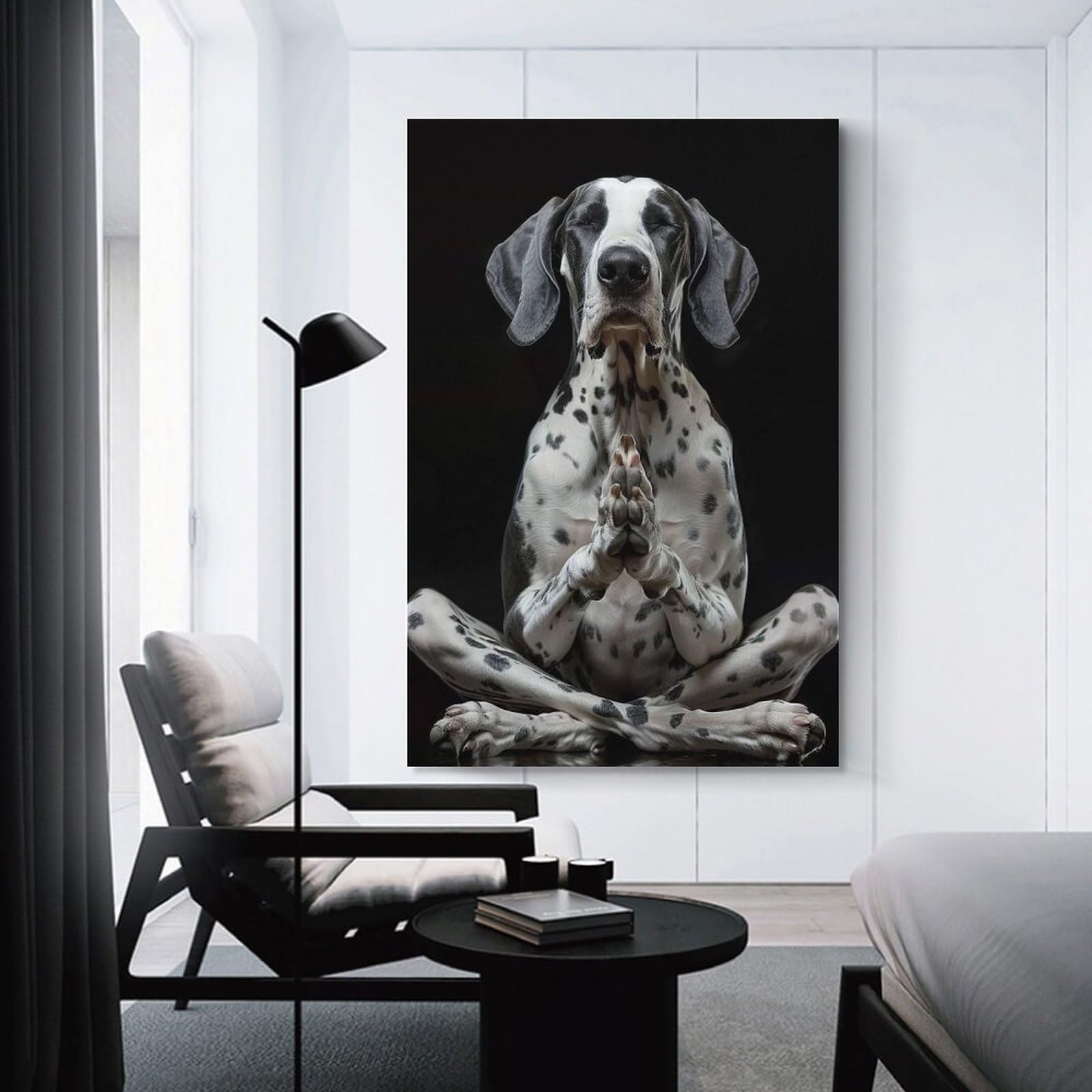 Junmoney Great Dane Yoga Relax Room Decor Wall Art 20x30inch(50x75cm), for Entrance Spaces, Stair Walls Or Halls, A Neat Decor Update for Hallways