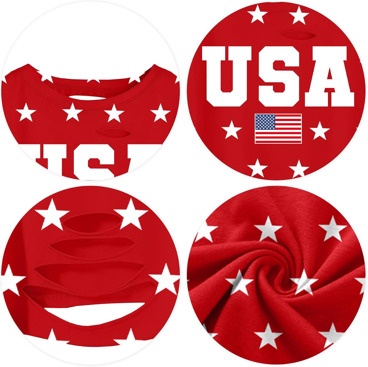 hohololo USA Crop Tops Women 4th of July Shirts Patriotic Shirt American Flag Tee Memorial Day Tshirt Girls Crop Tops thumbnail