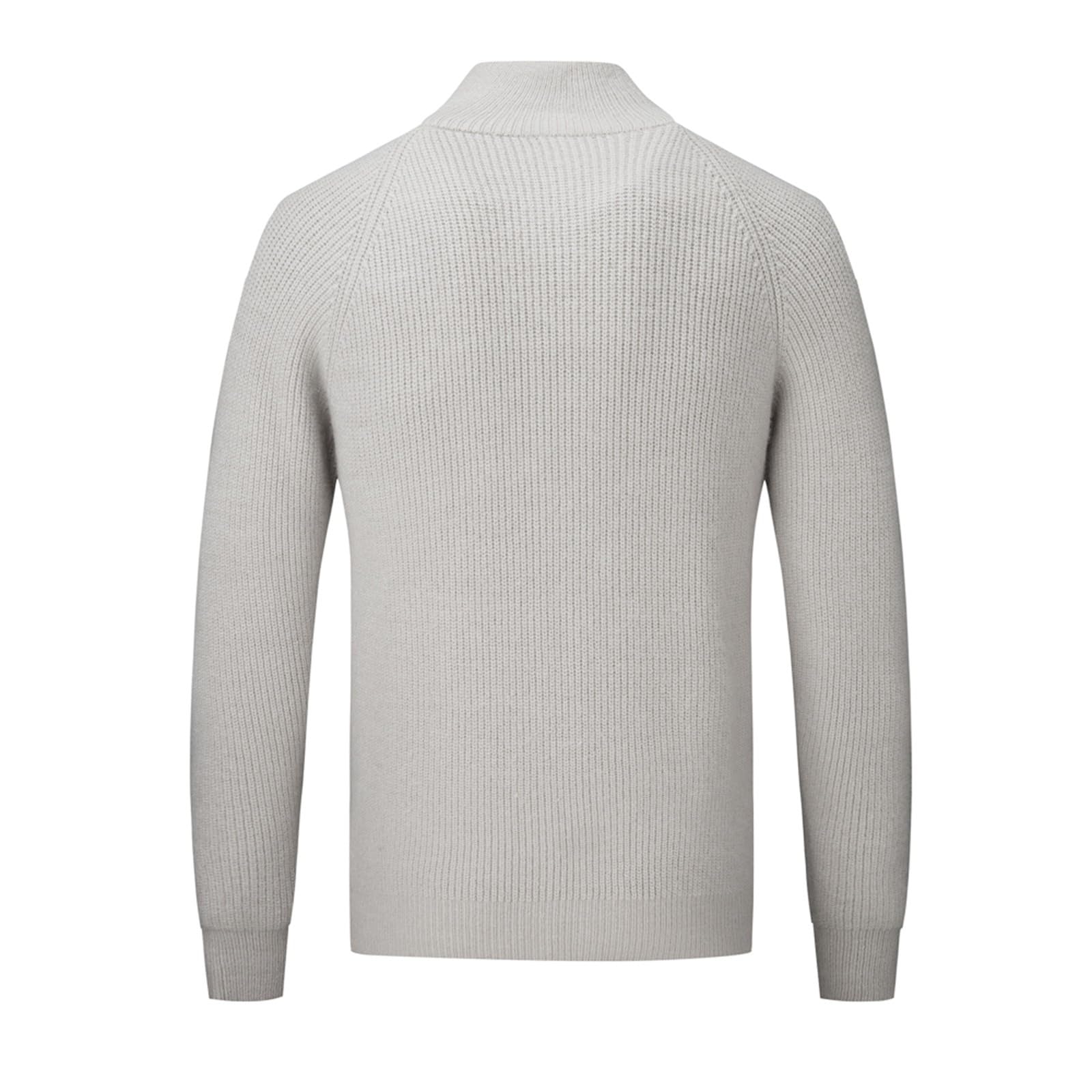 Jersey Hombre Invierno SuéTer Manga Larga Suéter Cardigan de Hombre con Cremallera Completa, Mangas Raglán y Cuello Reverso, Estilo Casual