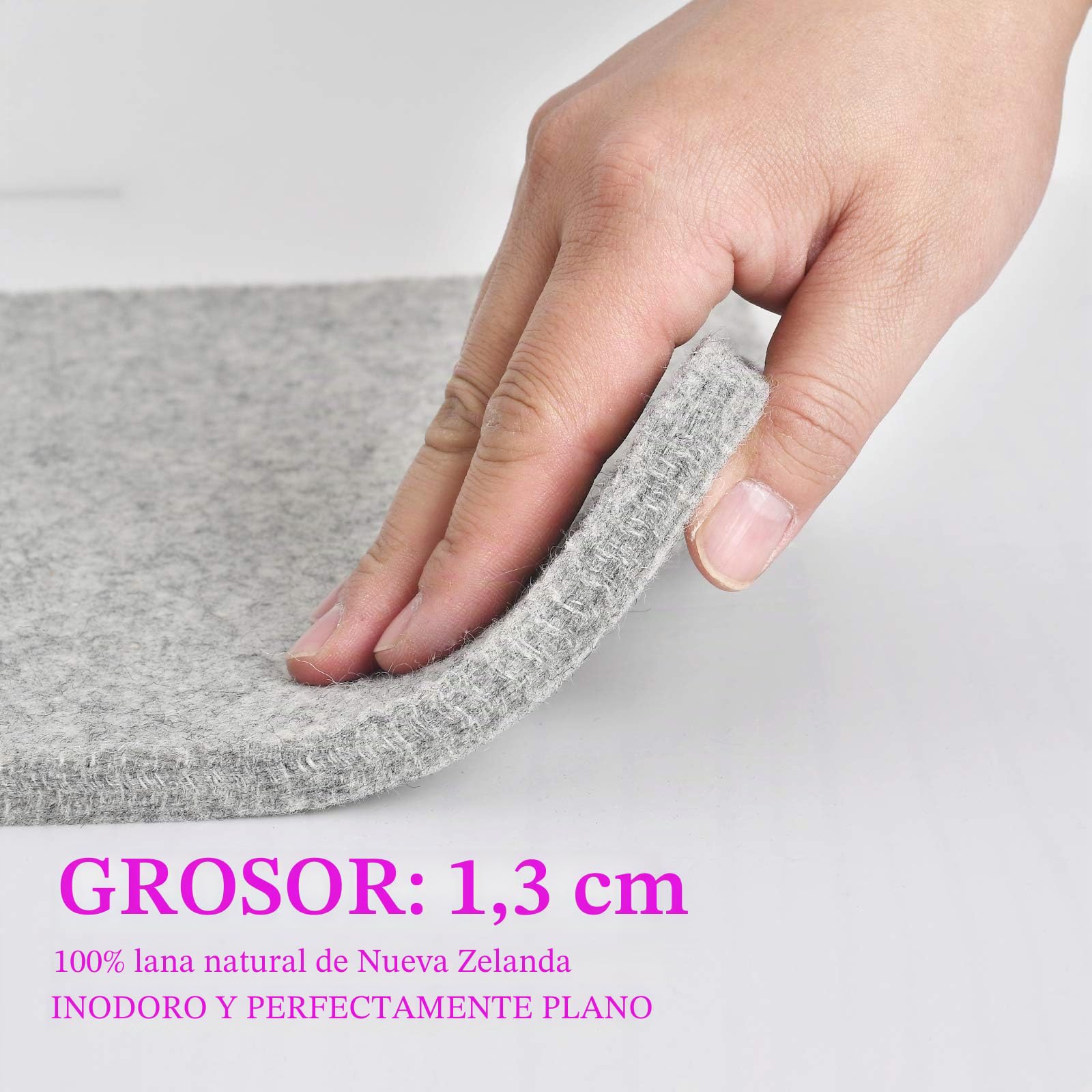 Alfombrilla de lana para acolchar planchado, fácil prensado, de 43 x 61 cm, para retener el calor, ideal para proyectos de acolchado y costura