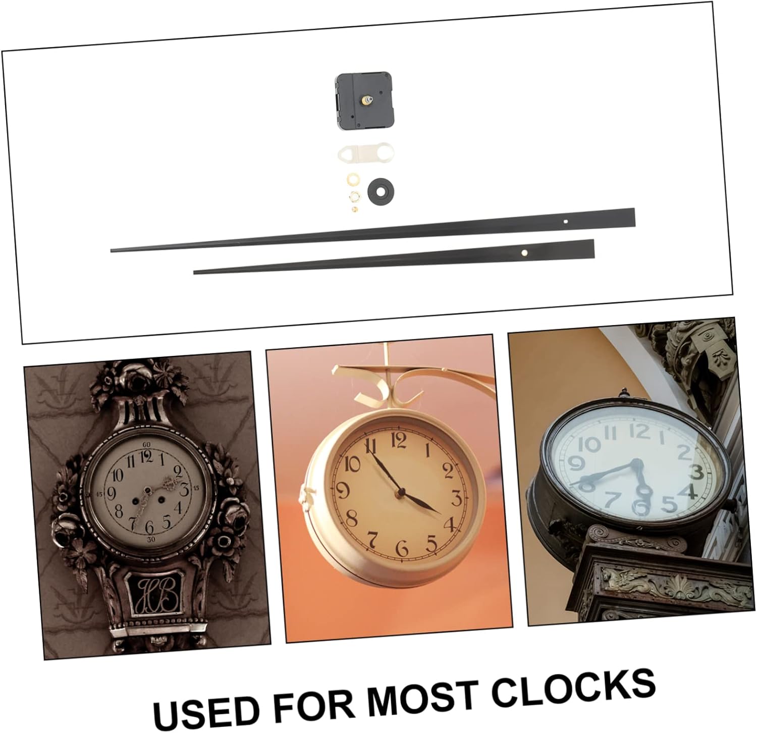 3sets High Torque Clock Movement Mechanism for Repair Clock Core Shaft Easy Installation Replacement Parts for Various Styles