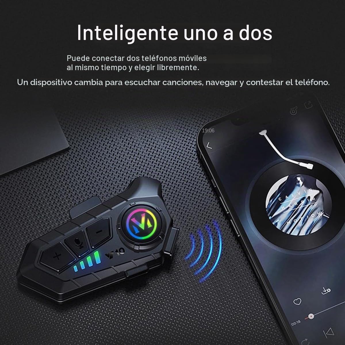 Auricular Intercomunicador para Moto Klack Y10 – Comunicación Bluetooth 5.3, Resistencia IPX6 y Sonido Hi-Fi (2 Unidades)
