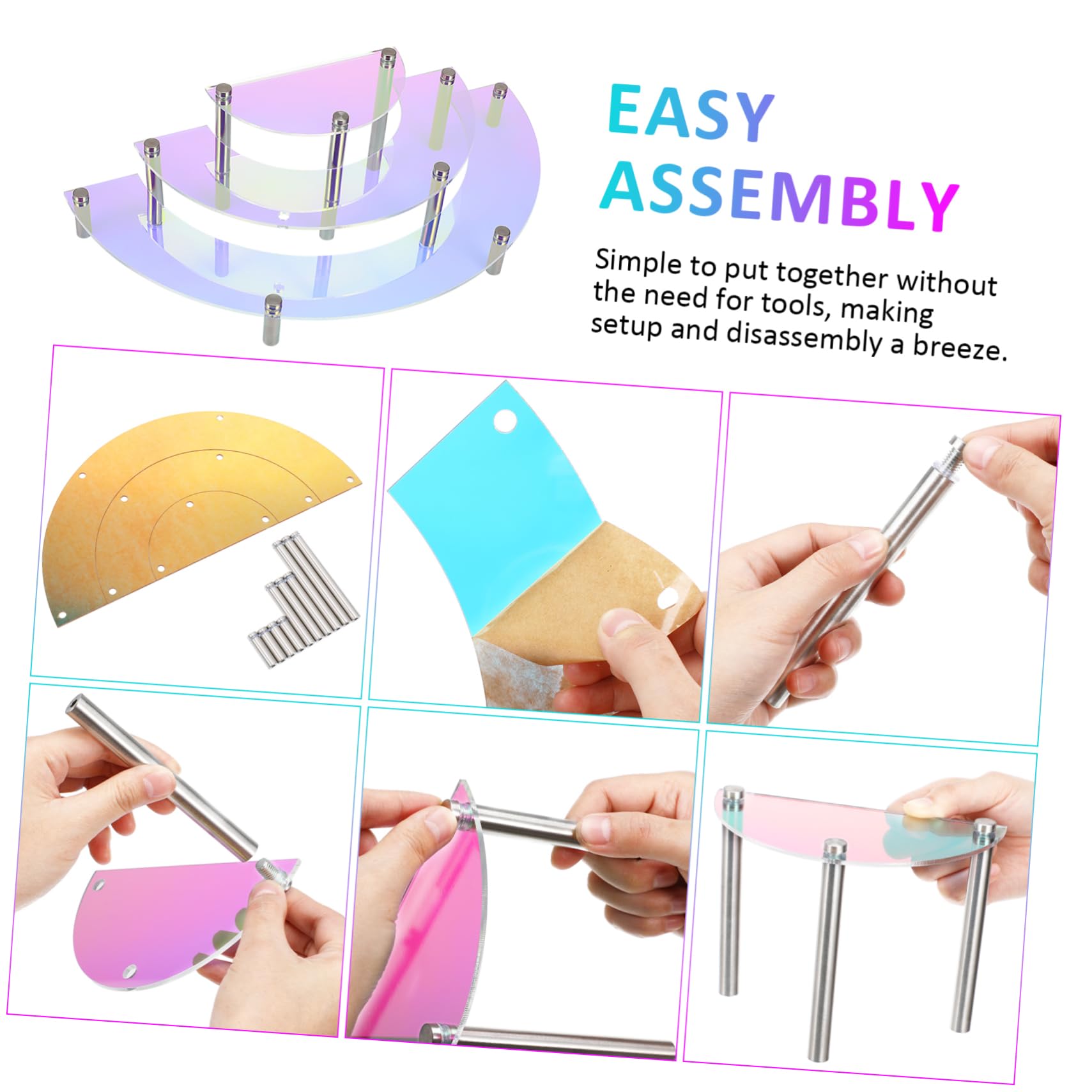 PRETYZOOM 3stufe Acryl-displayständer Nagellack-organizer Transparenter Make-up-ständer Parfüm-präsentationsständer Ständer für Aufbewahrung Kommode