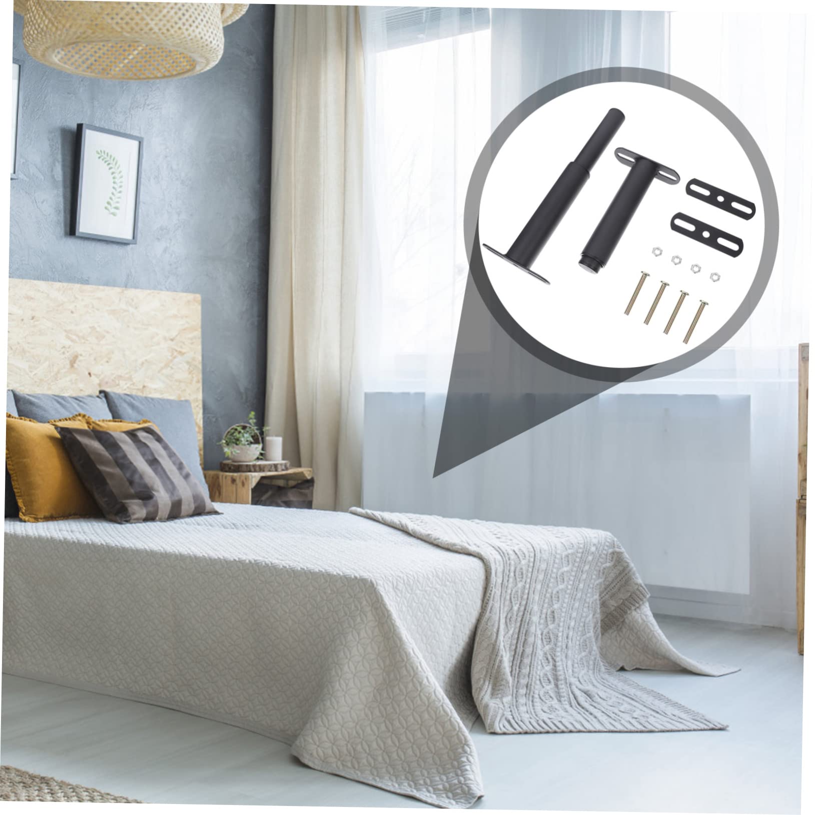 ORFOFE Piedini Per Mobili Gambe Regolabili Per Letto Massima 150 Mm Installazione A Doppio Foro Per Letto in Legno