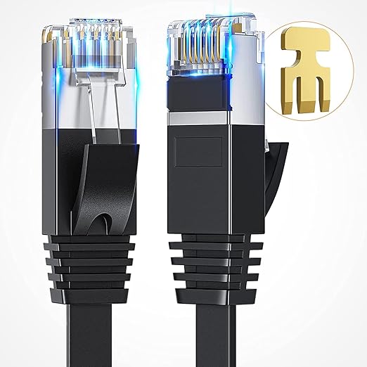 Cable Ethernet Cat 6 Plano RJ45 10ft (3m) para Interior/Exterior miniatura 4