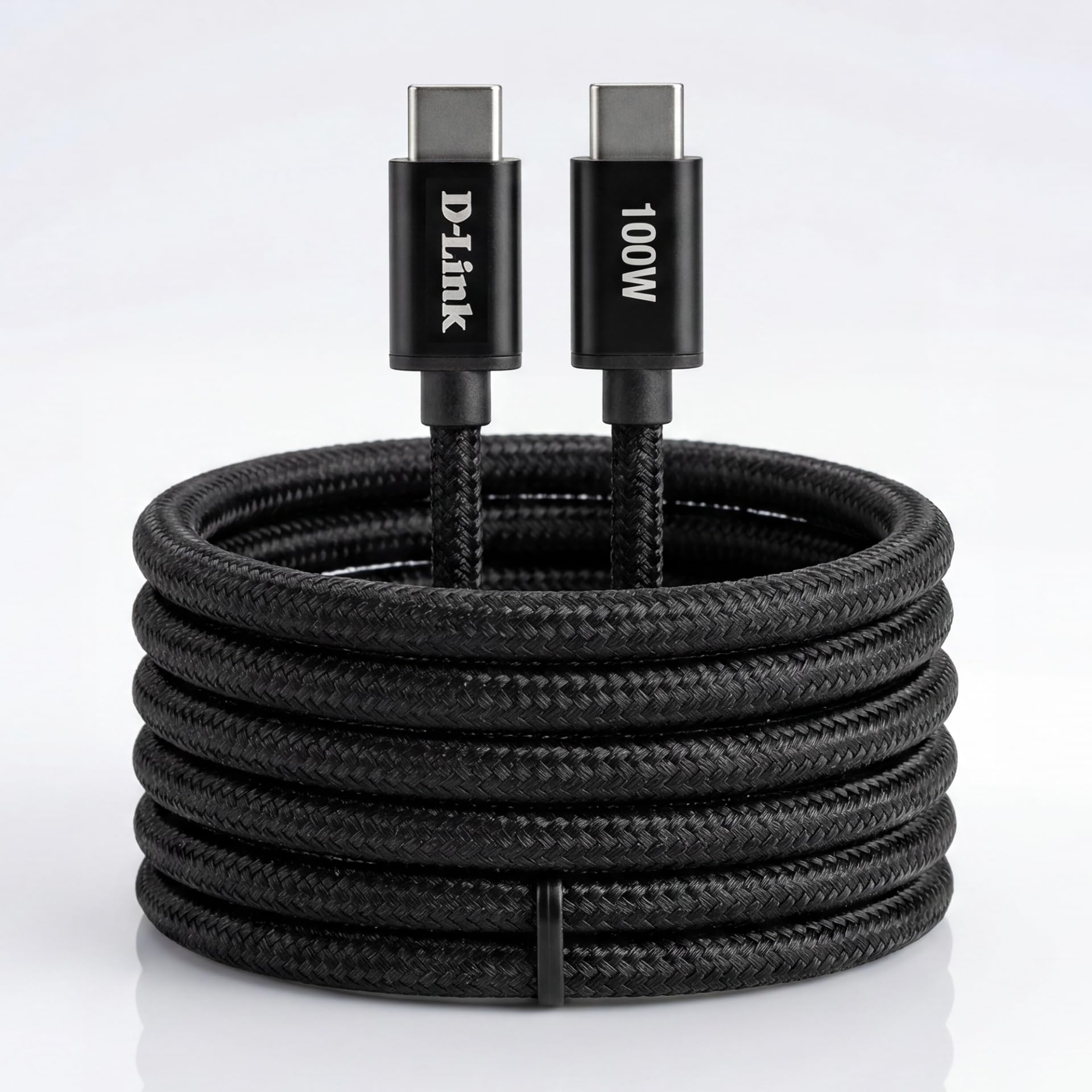 D-Link DPA-FC501 Type-C to Type-C Fast Charging Cable 1.5M Braided 5.0A (100W) Output E-Marker Chip Nylon Tangle-Free Metal Connector High-Speed 480 Mbps Data Transfer Black-image-22