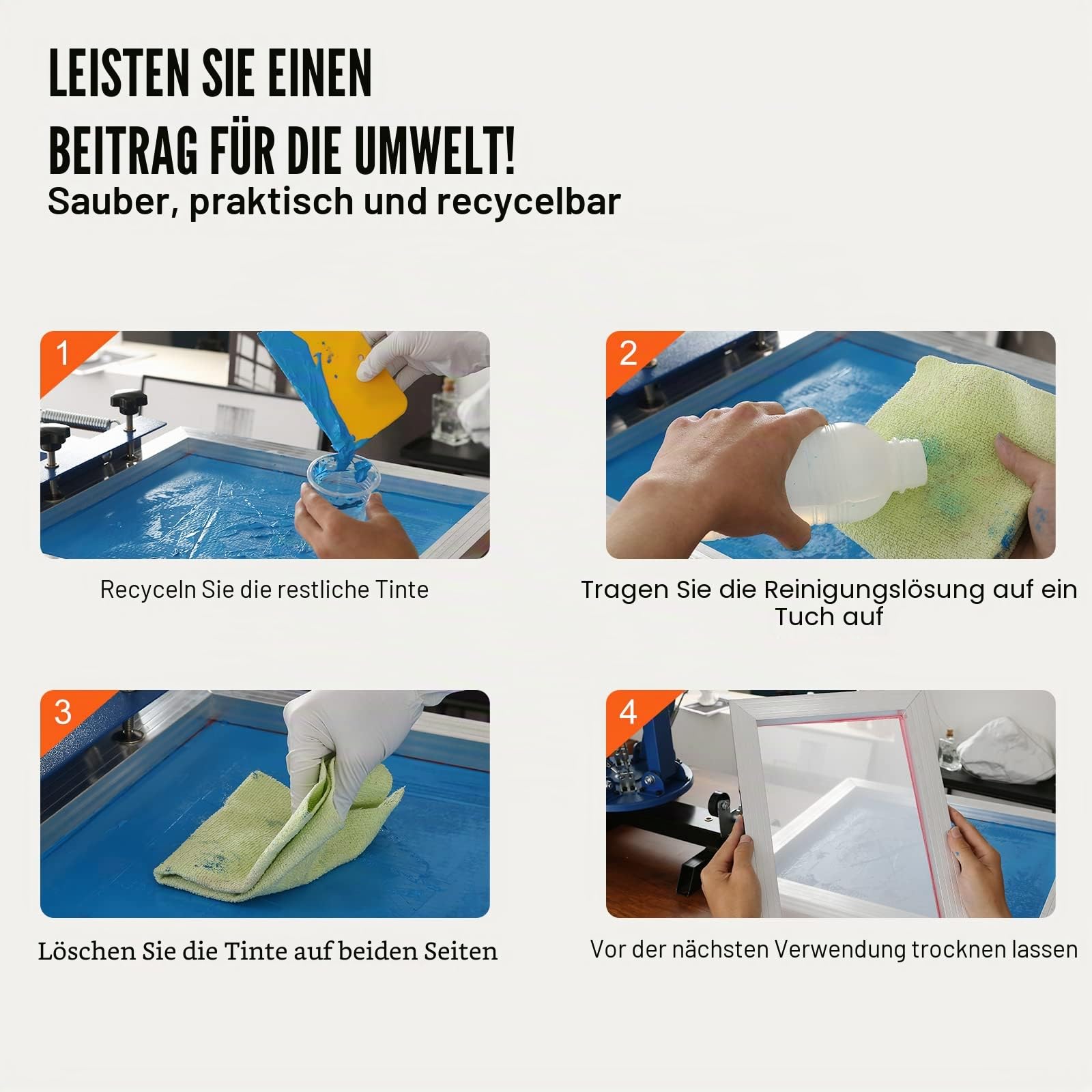 VEVOR Siebdruck-Kit, 2 Stk. Aluminium-Rahmen 20x24 Zoll 160 Mesh, Hochspannungs-Nylon-Mesh