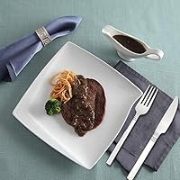 Vista 6 de Fiazony Juego de cubiertos de 30 piezas, cuchillo tenedor, cuchara de acero inoxidable, cubiertos de servicio para 6