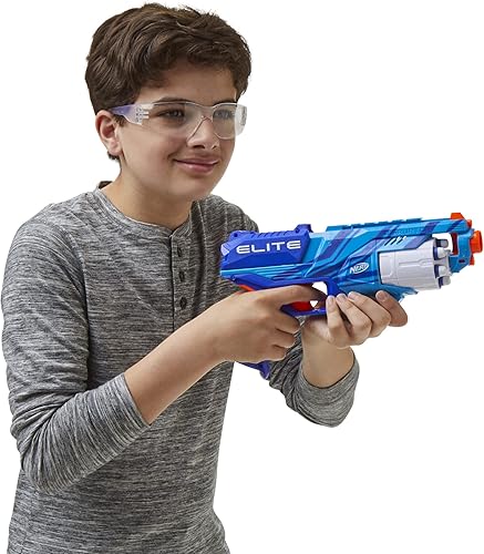 Miniatura 5 de NERF Elite Disruptor Blaster Reflex Blue - Tambor giratorio de 6 dardos 6 dardos oficiales Elite Slam Fire exclusivo de Tienda