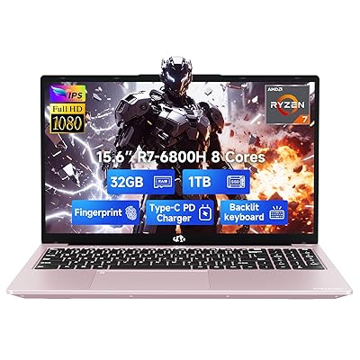 NIMO 17.3" IPS FHD-Gaming-Laptop, 8 Cores AMD Ryzen 7 6800H 64GB DDR5 RAM 2TB SSD (Beat i7-12700H, Up to 4.7GHz) AMD Radeon 680M GPU-Computer with 100W Type-C Backlit Keyboard, Fingerprint