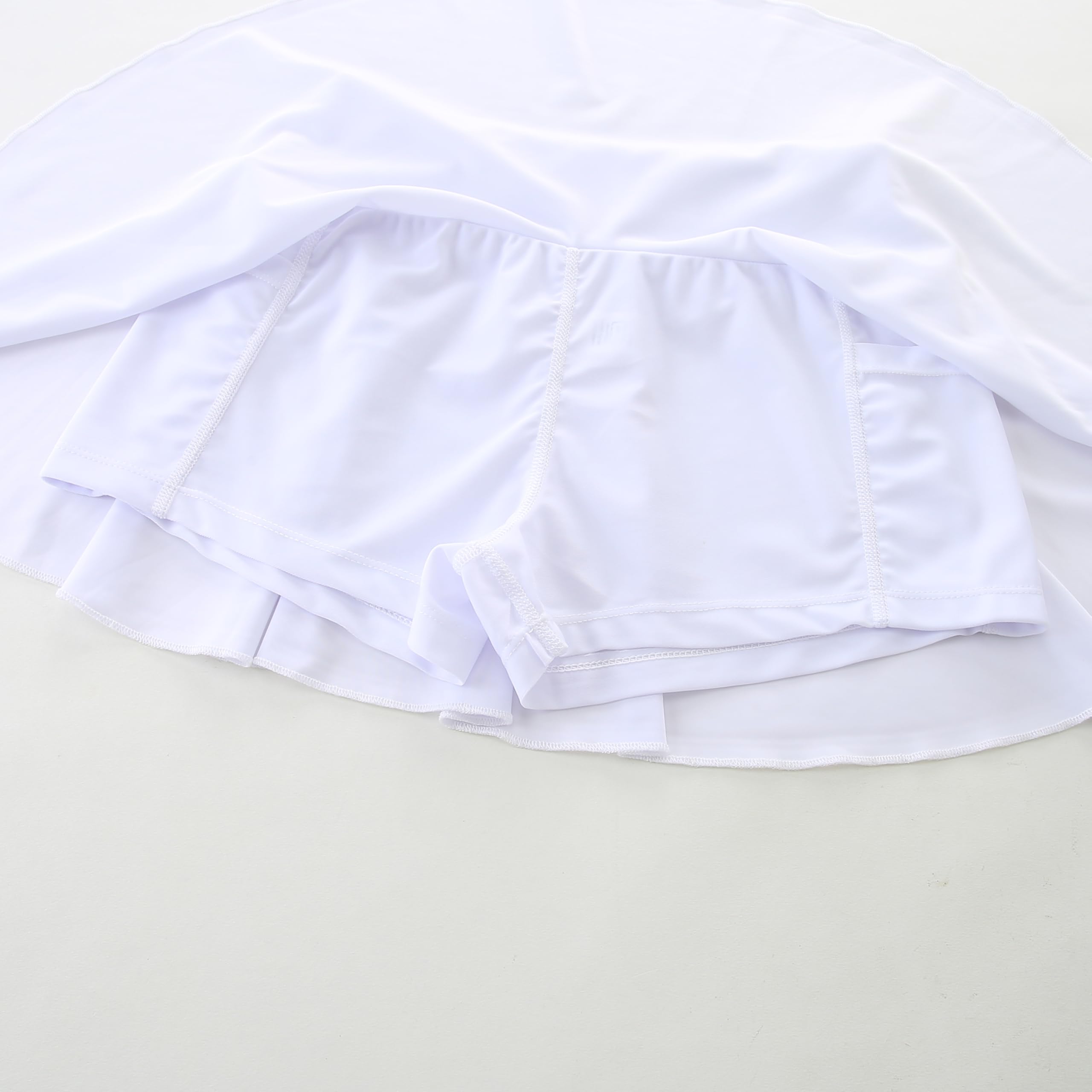 Falda Plisada Corta para Niña Tenis Cintura Alta con Shorts Interior y 2 Bolsillos