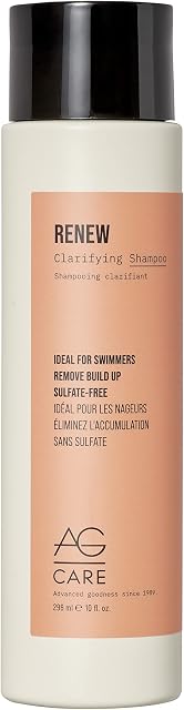 AG Care Renew Clarifying Shampoo, Remove Build Up, Colour Safe Sulfate-Free Shampoo, 10 Fl Oz