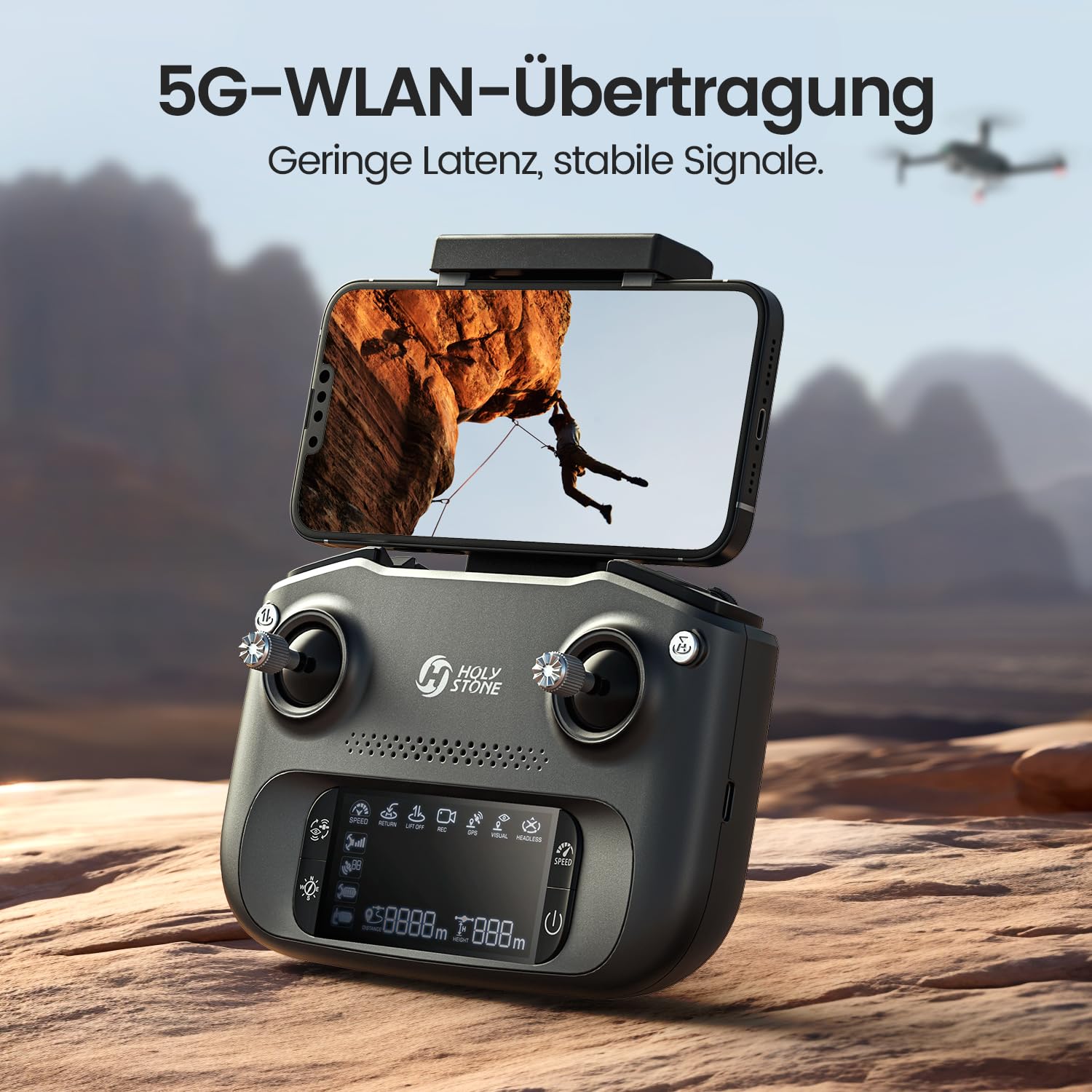 Holy Stone HS175G GPS Drohne mit 4K EIS Kamera für Erwachsene & Anfänger | 60 Min Flugzeit, Follow Me, Bürstenloser Motor, Kreisflug, unter 249g C0
