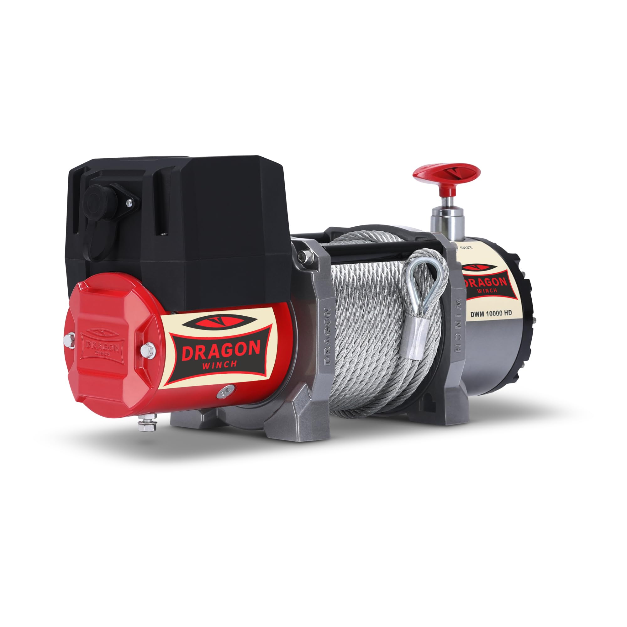 Verricello Elettrico Maverick 12V 10000 lbs (4536 kg) Cavo in Acciaio 24m DRAGON WINCH