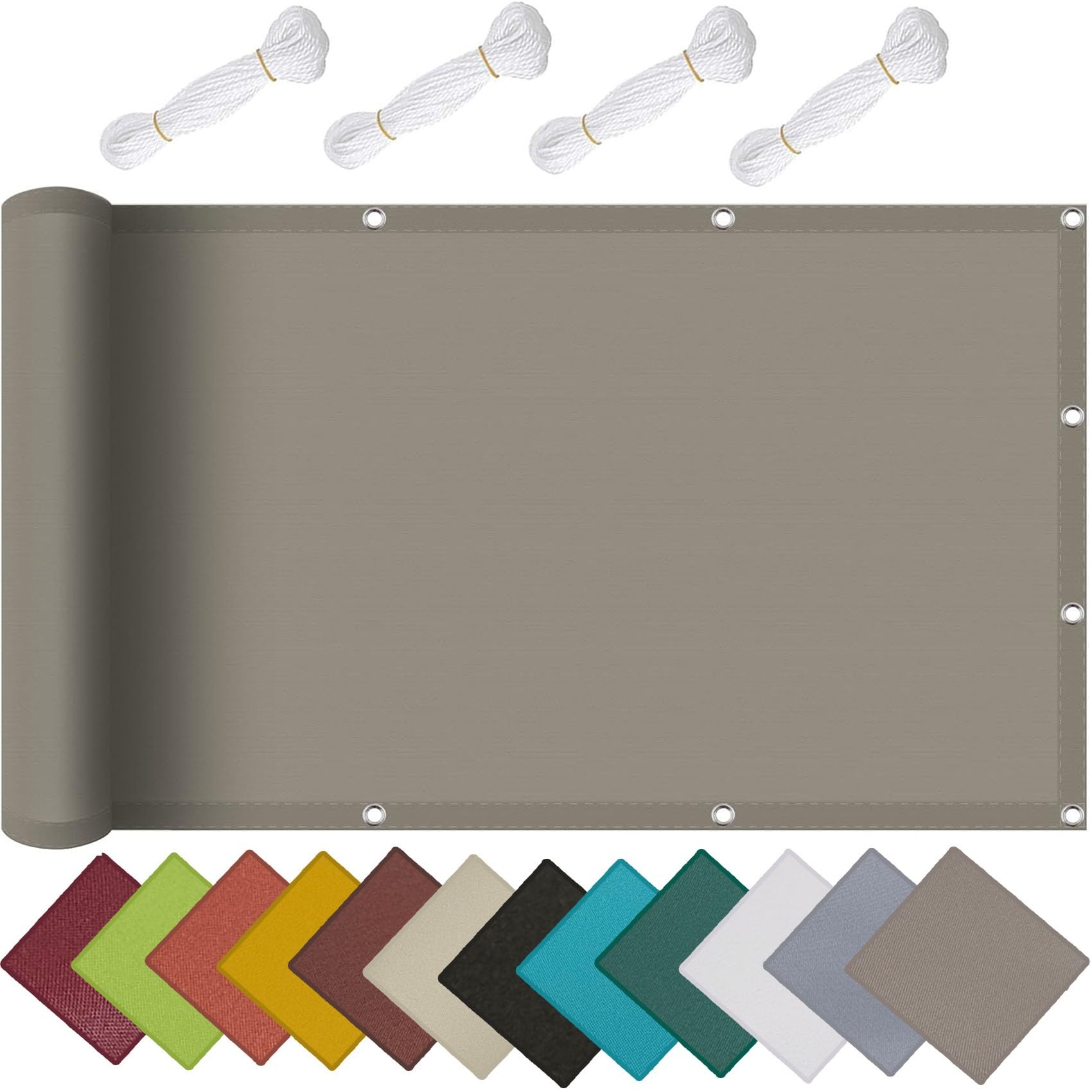 Voile d'ombrage rectangulaire kaki pour créer un coin de fraîcheur au jardin