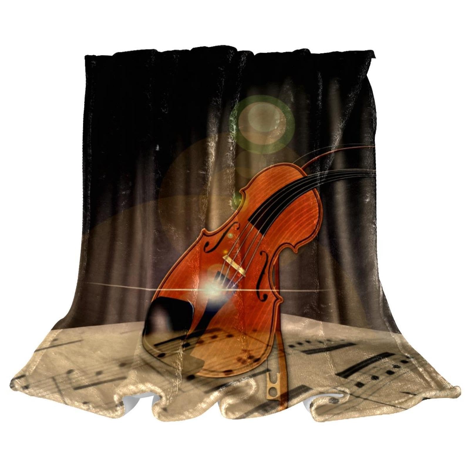 Couverture polaire violon douce couverture de lit et canapé design 150x200