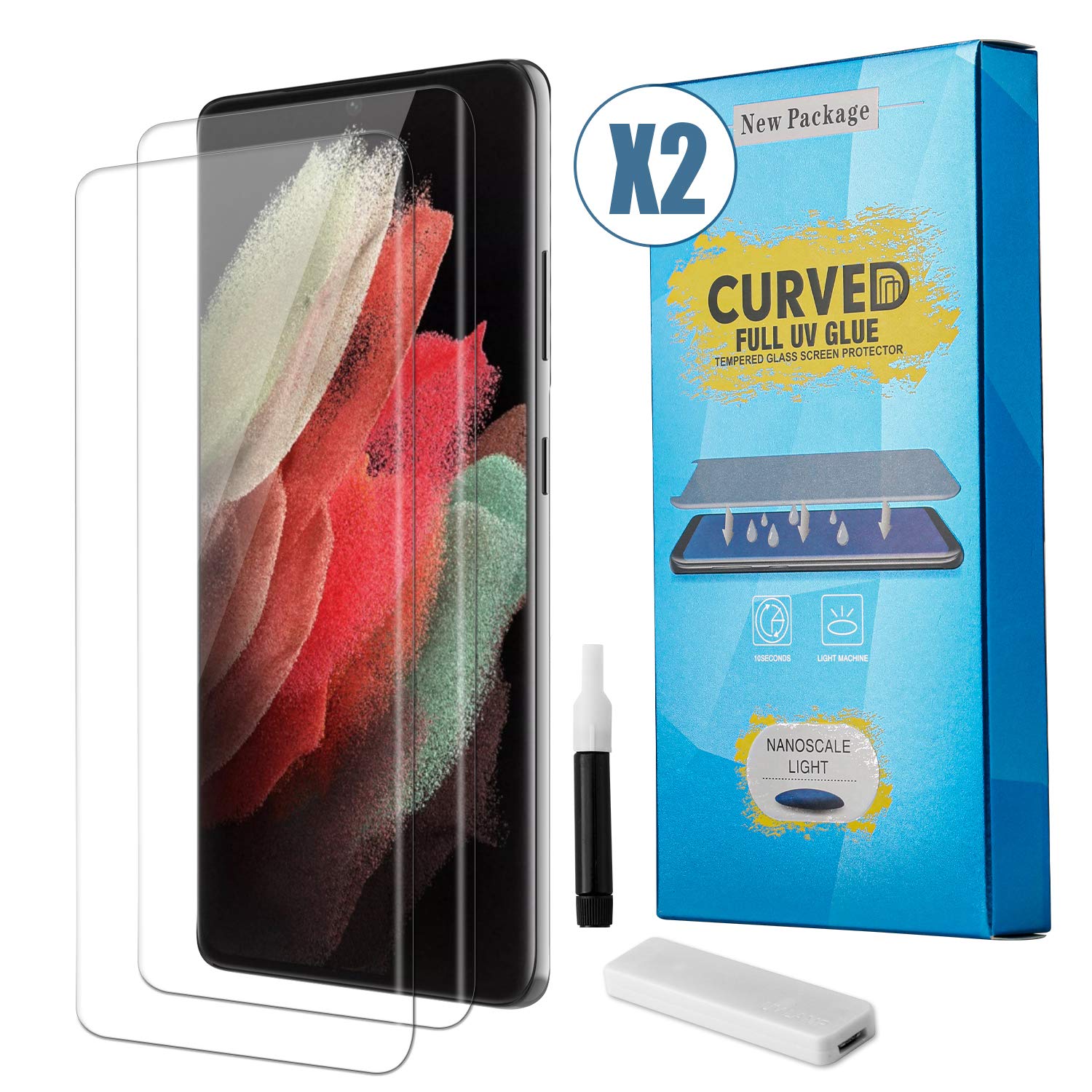 Yunerz for Screen Protector S21 Ultra 2 pcs